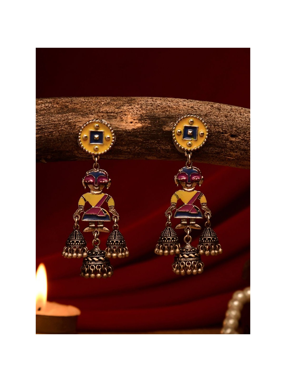 KANHA VIBE - ENAMEL KRISHNA EARRINGS 