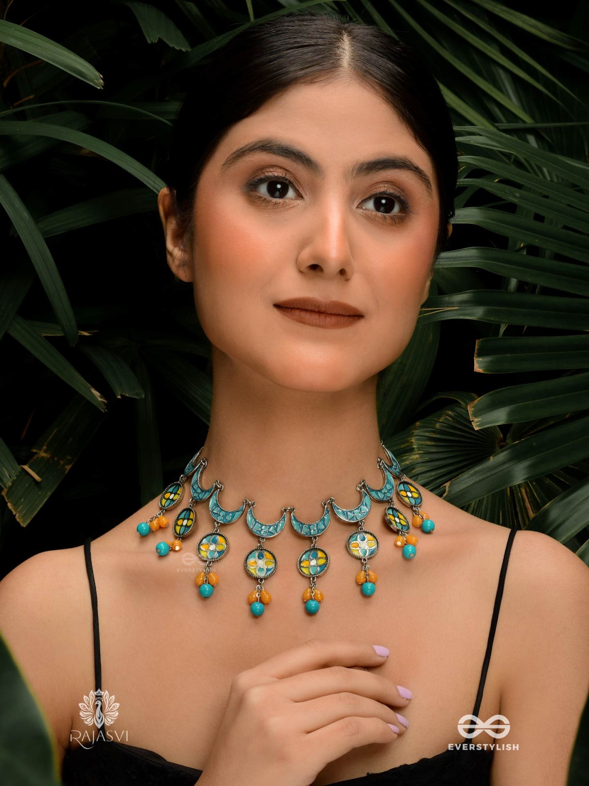  MOHRA MOODS - VIBRANT TURQUOISE CHOKER 