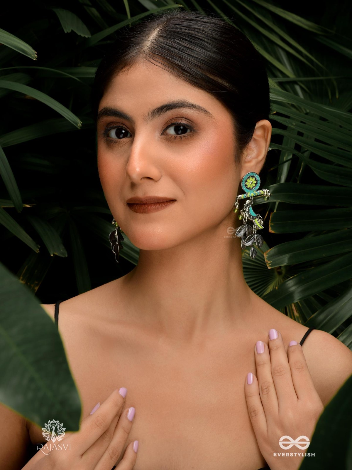 BREEZY CHIRP - PLAYFUL PASTEL OXIDISED EARRING