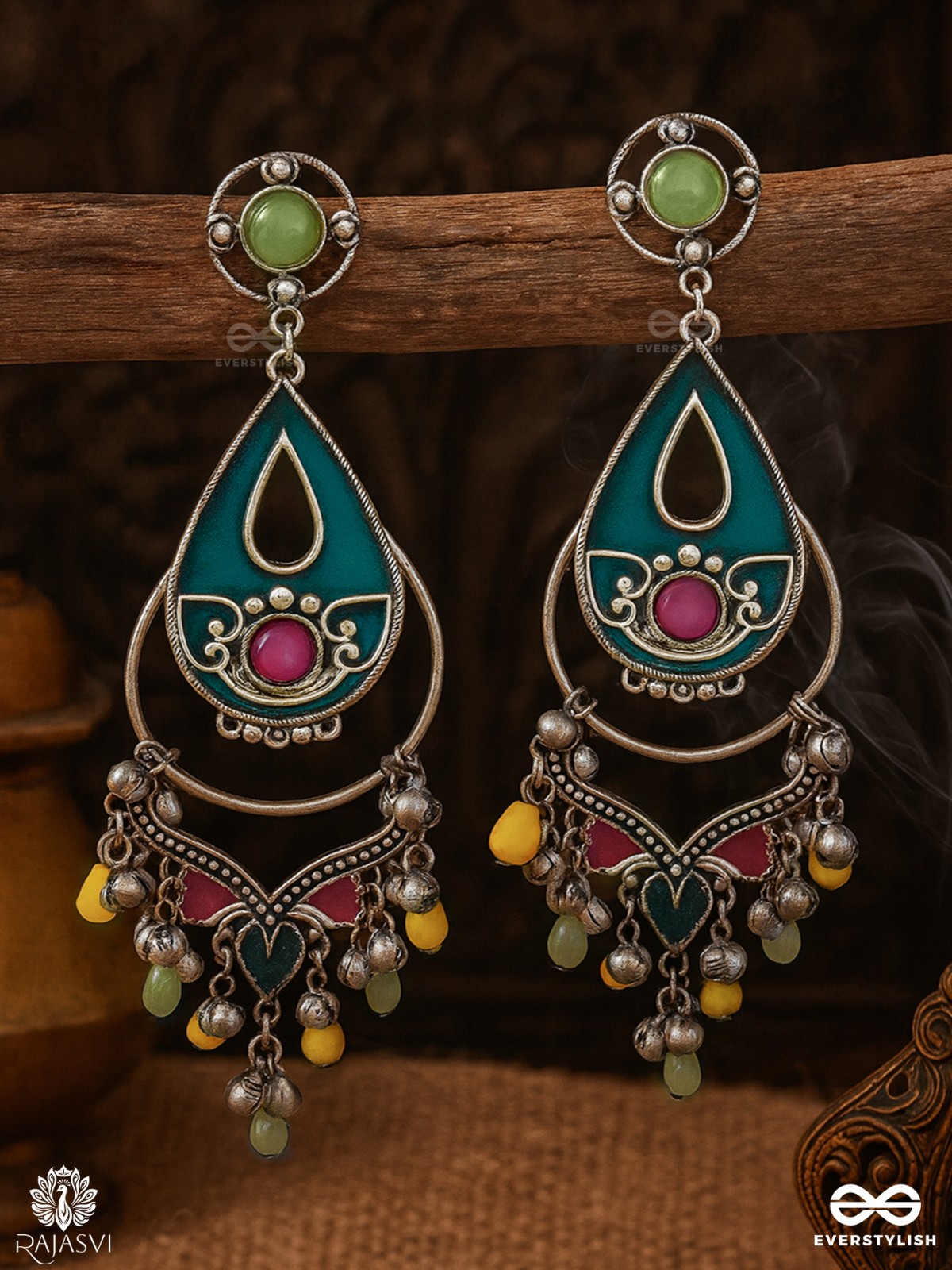 TARANGINI – COLOURFUL ENAMELLED EARRING
