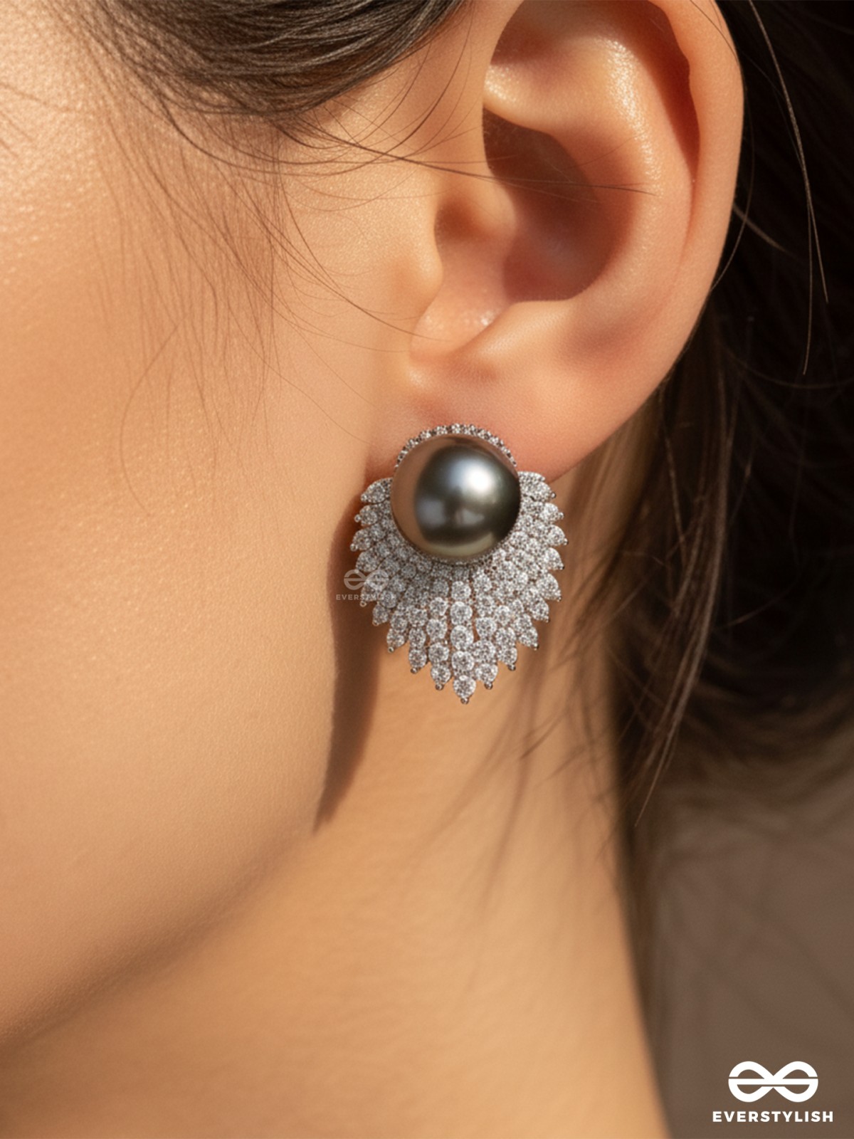 SERENE LEAF – CLASSIC PEARL TOPS WITH SILVER LEAF MOTIF