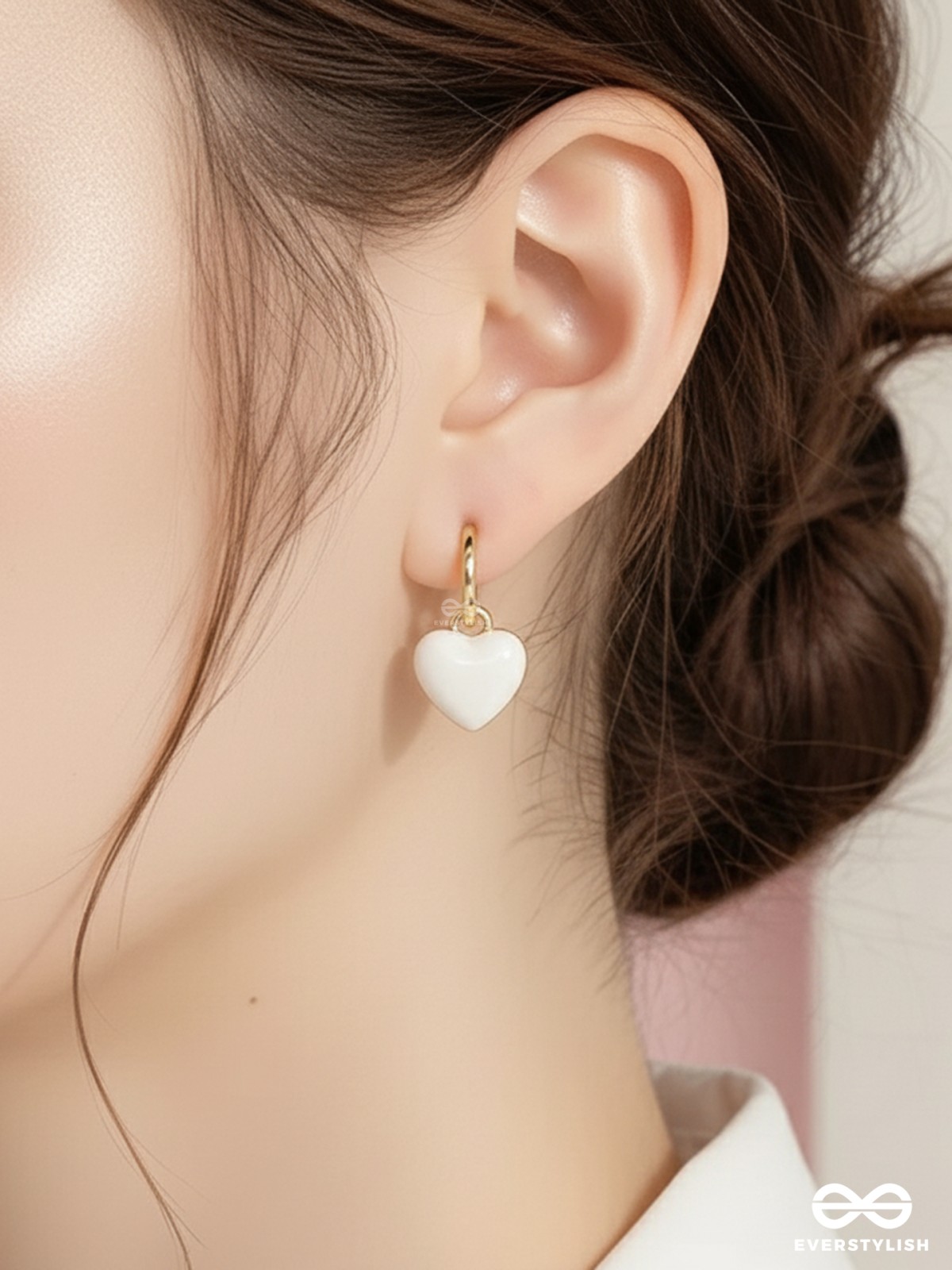 MILK HEART – SOFT MATTE HEART HOOP DANGLER