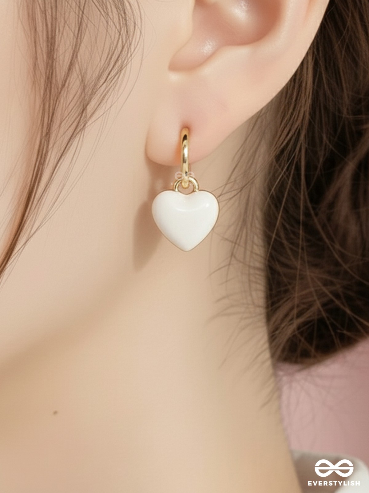 MILK HEART – SOFT MATTE HEART HOOP DANGLER
