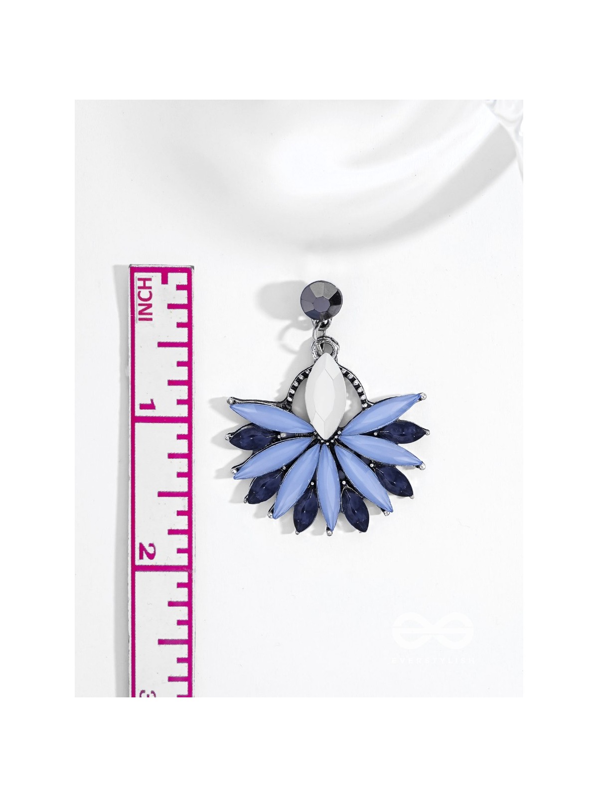 Flower Power Scintillating Blue Earrings