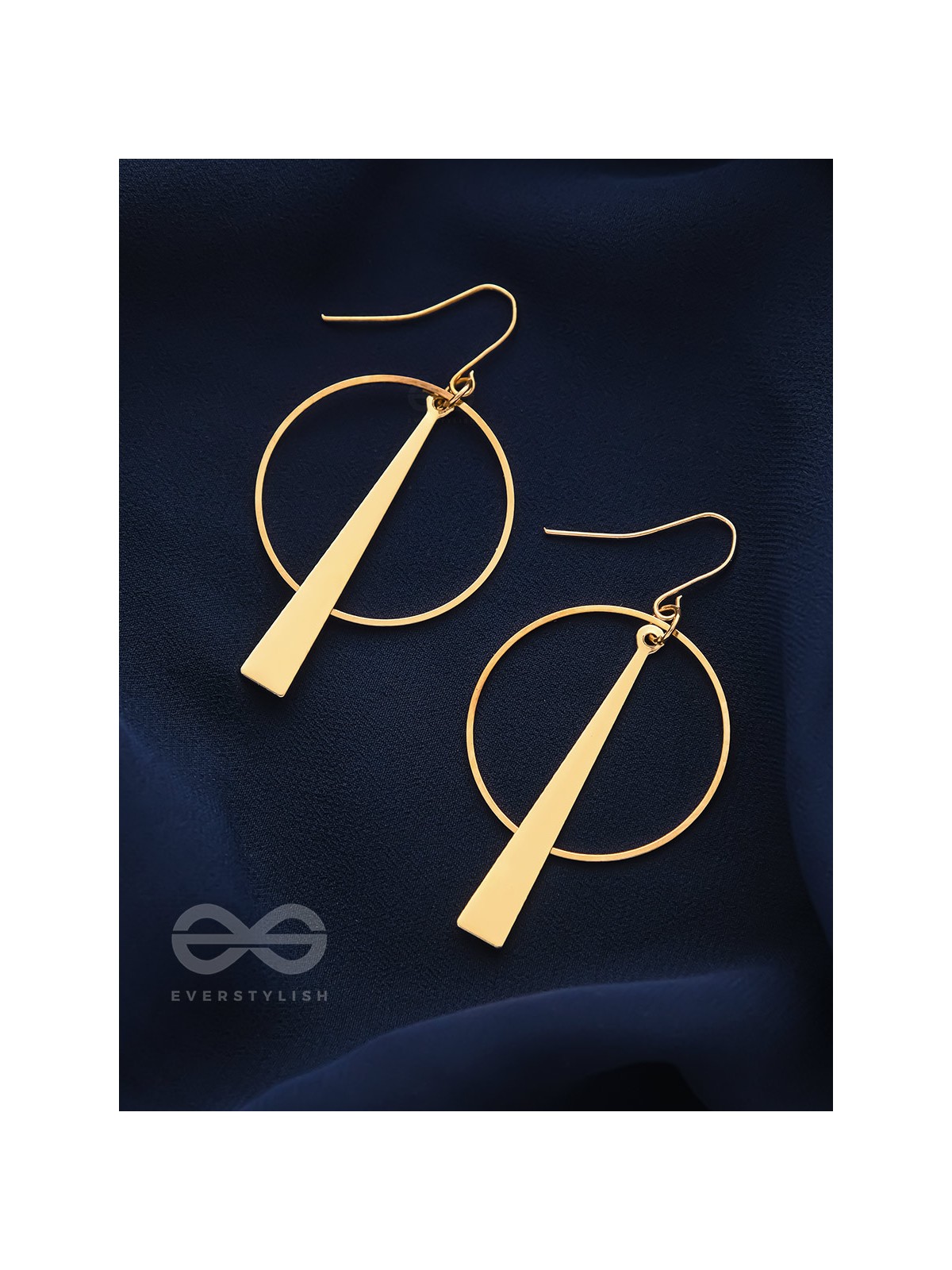 The Glittering Golden Geometric  Statement Earrings