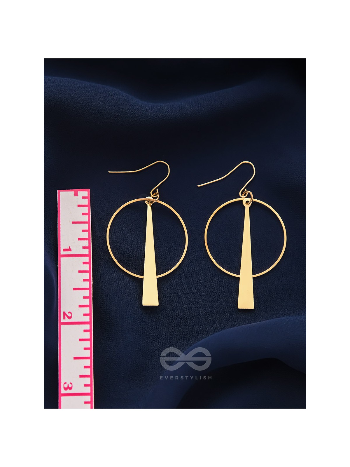 The Glittering Golden Geometric  Statement Earrings