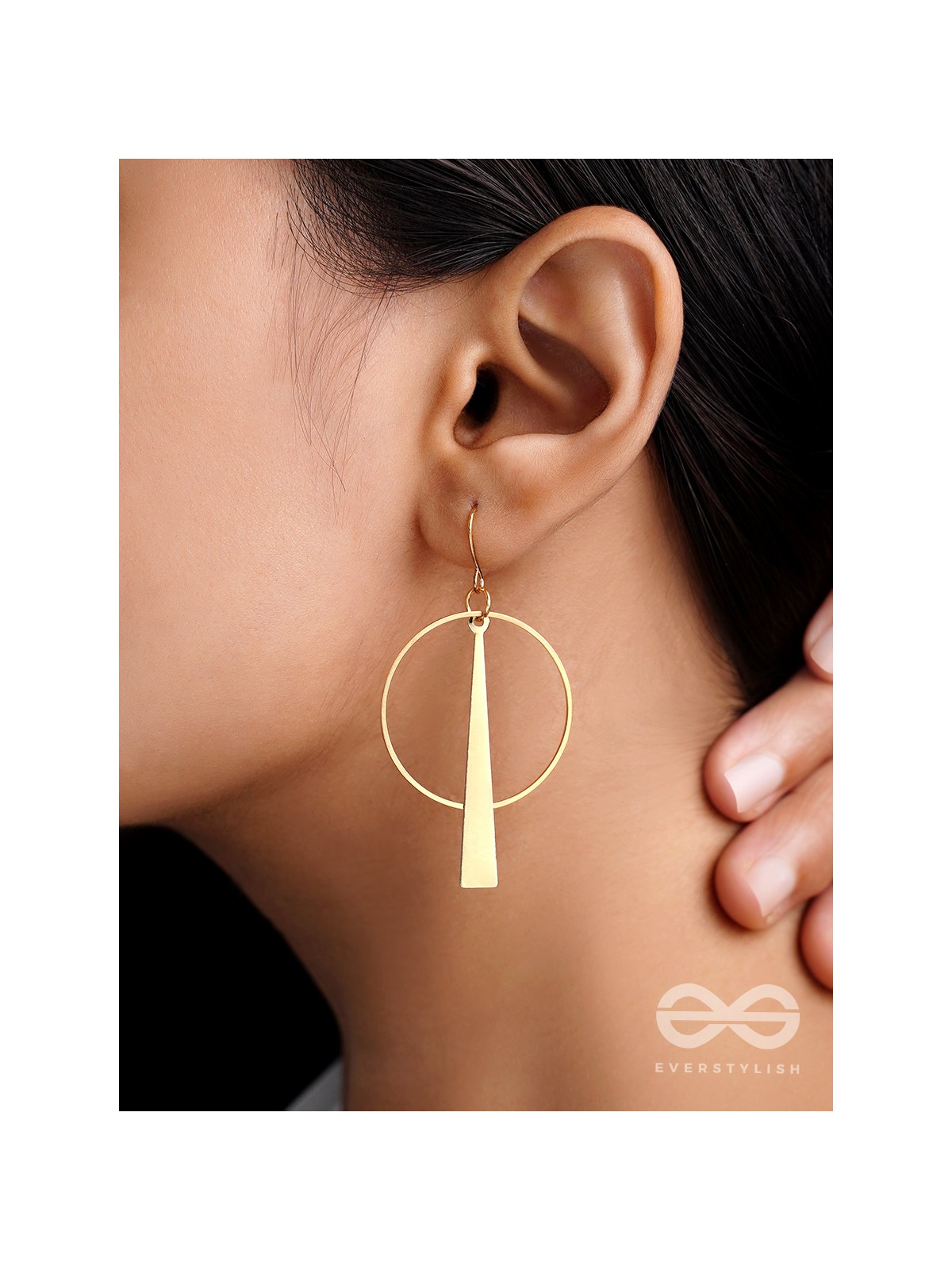 The Glittering Golden Geometric  Statement Earrings