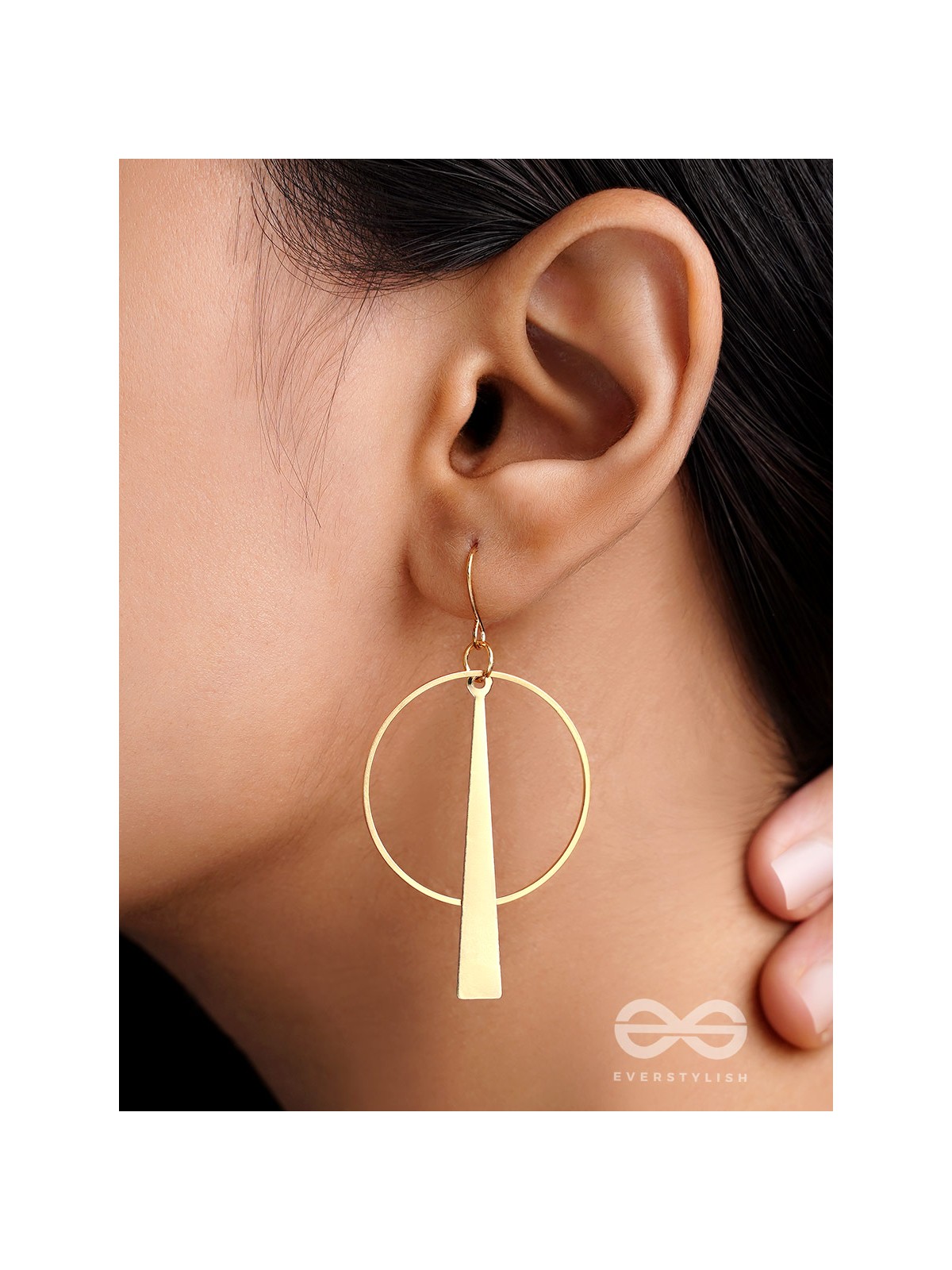 The Glittering Golden Geometric  Statement Earrings