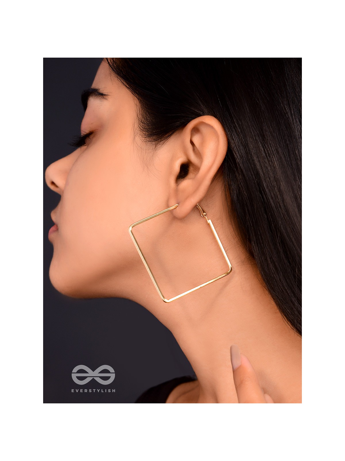 Eternally Stylish Golden Square hoops