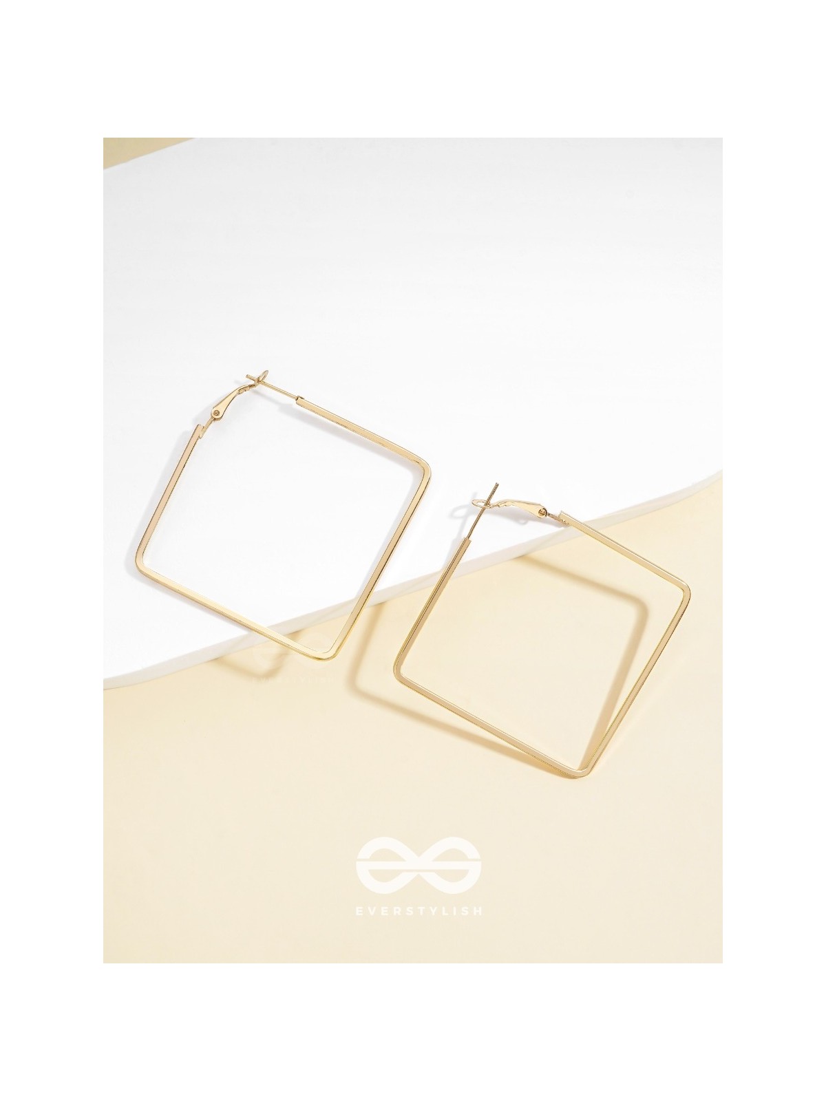Eternally Stylish Golden Square hoops