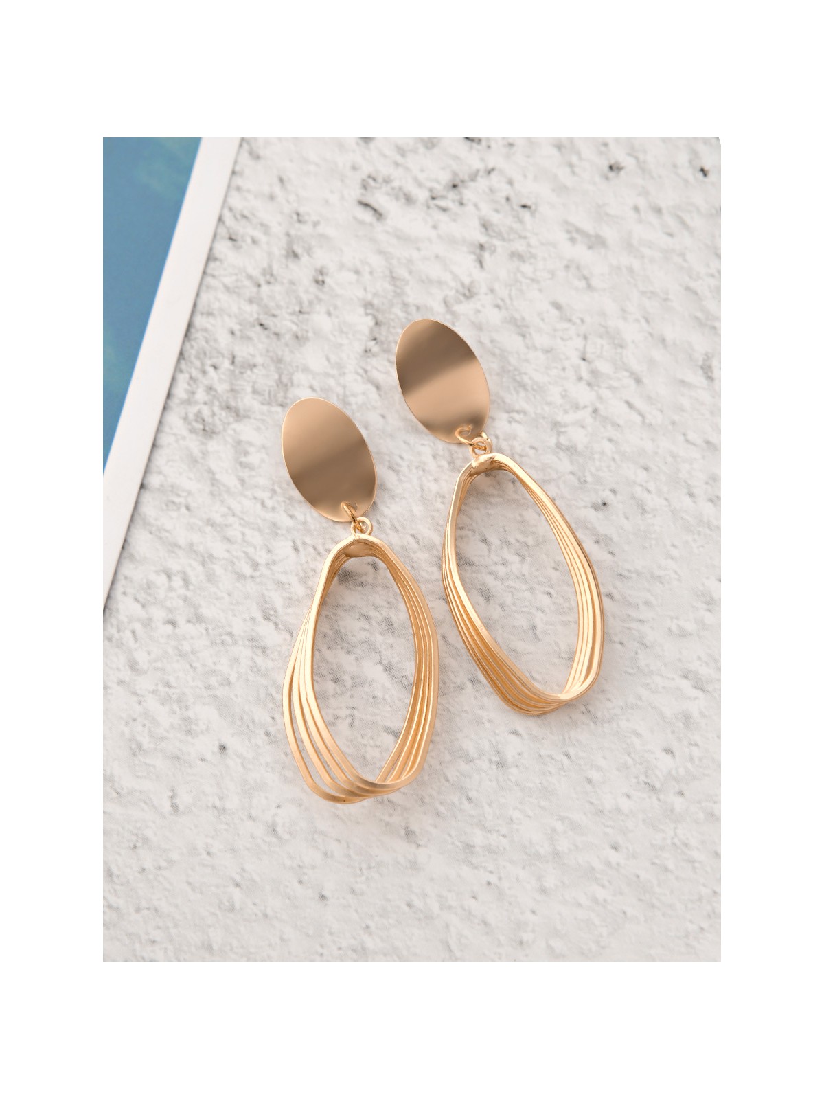 The Crafty Elegance- Golden Matte Earrings