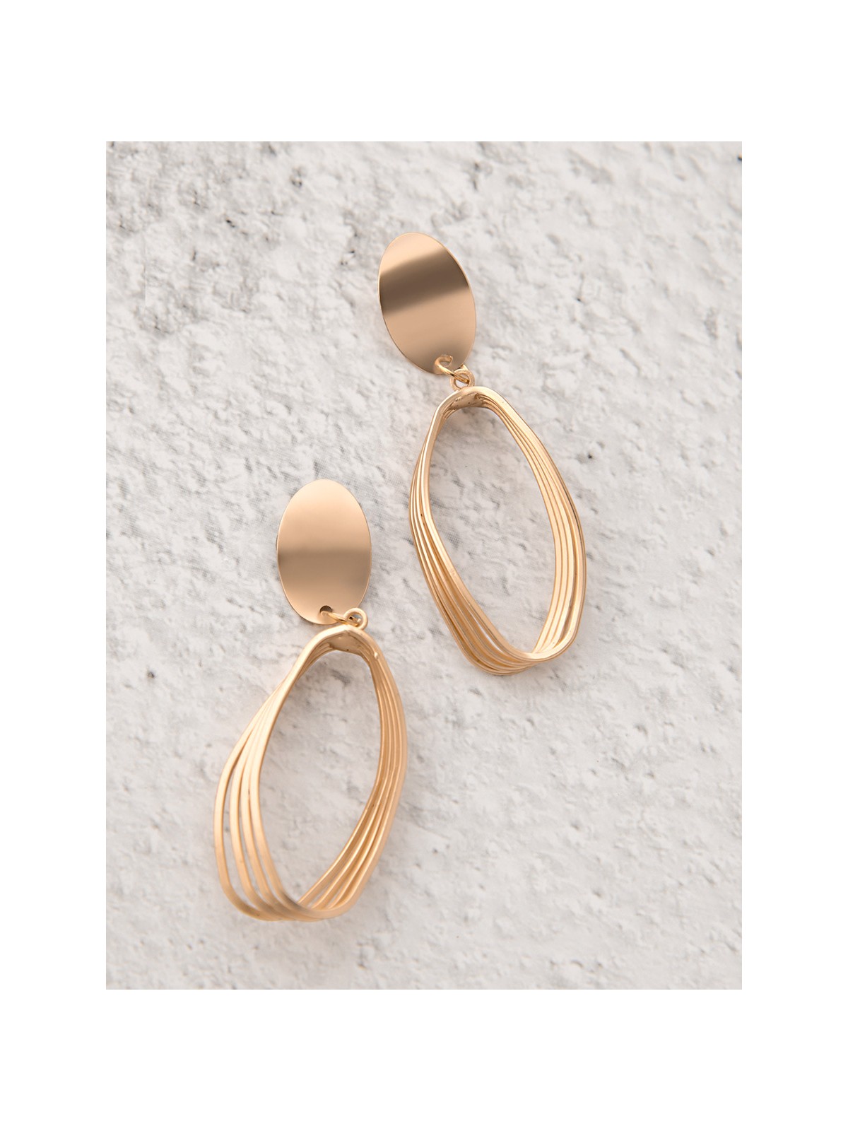The Crafty Elegance- Golden Matte Earrings