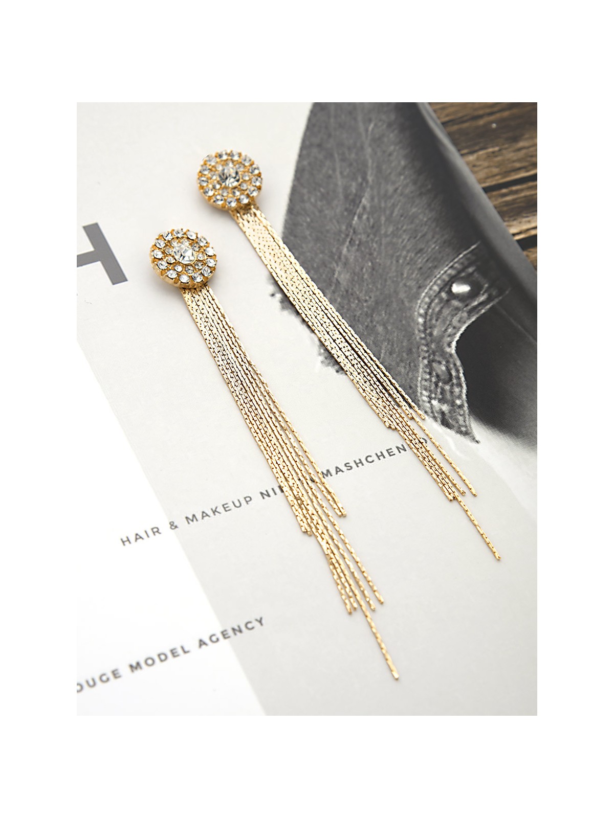 The Charm of a Perfectionist Stone studded danglers- Golden