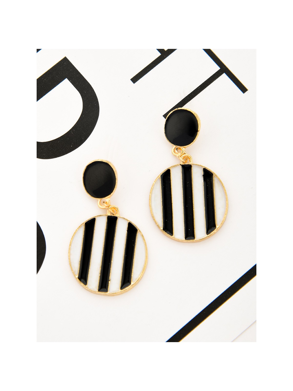 A Classy Affair - Golden Striped Earrings