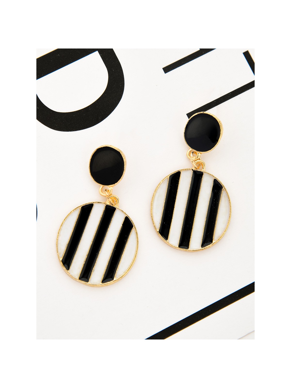 A Classy Affair - Golden Striped Earrings
