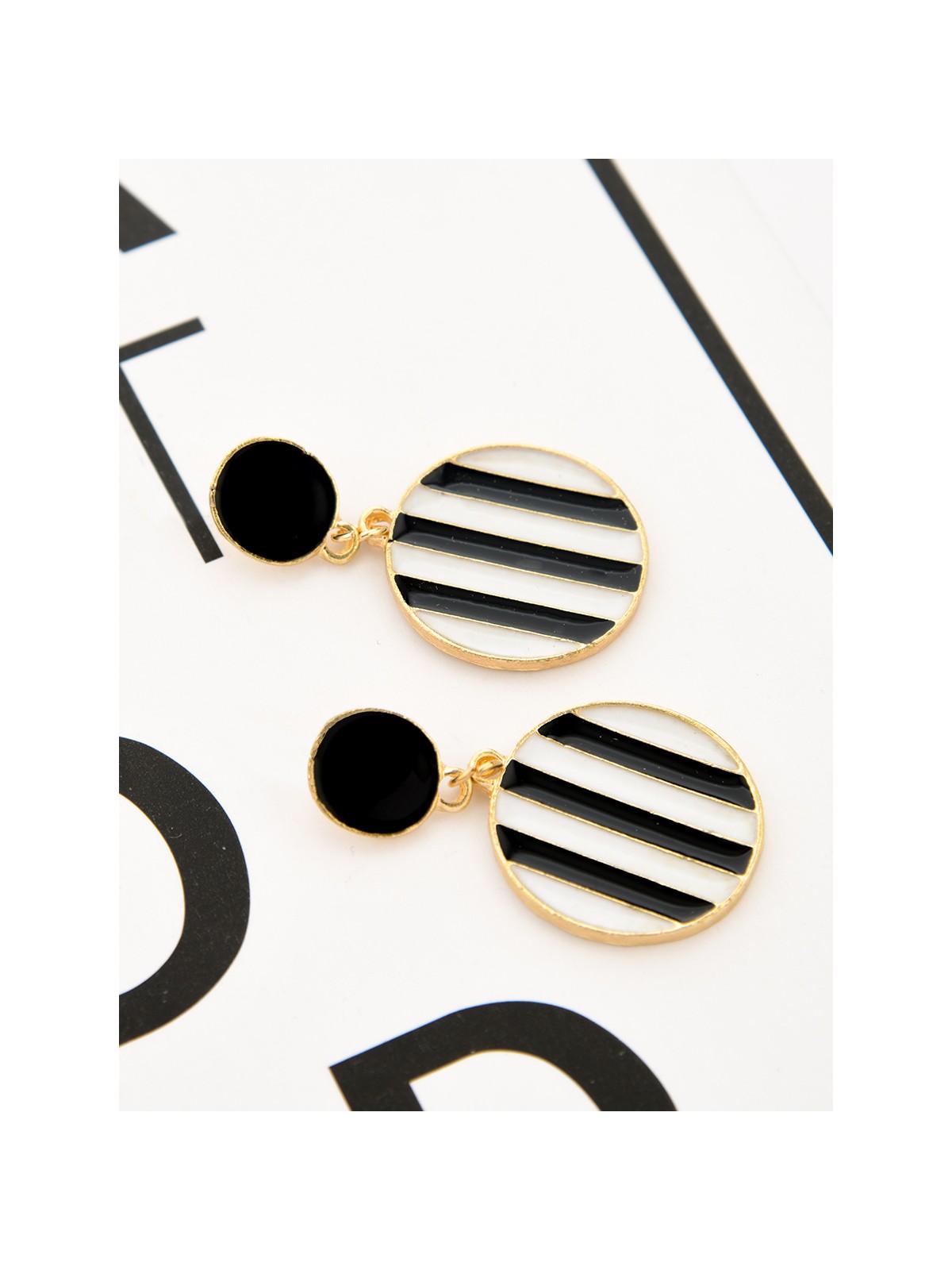 A Classy Affair - Golden Striped Earrings