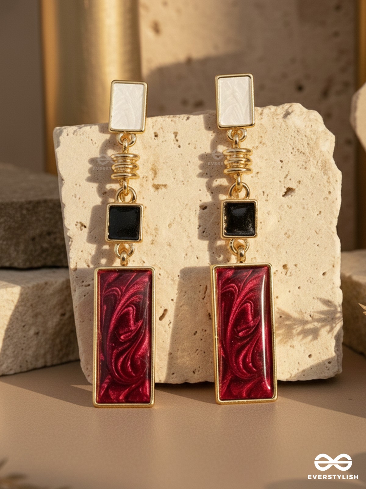 The Mesmerising Indulgence - Elegant Enamel Earrings