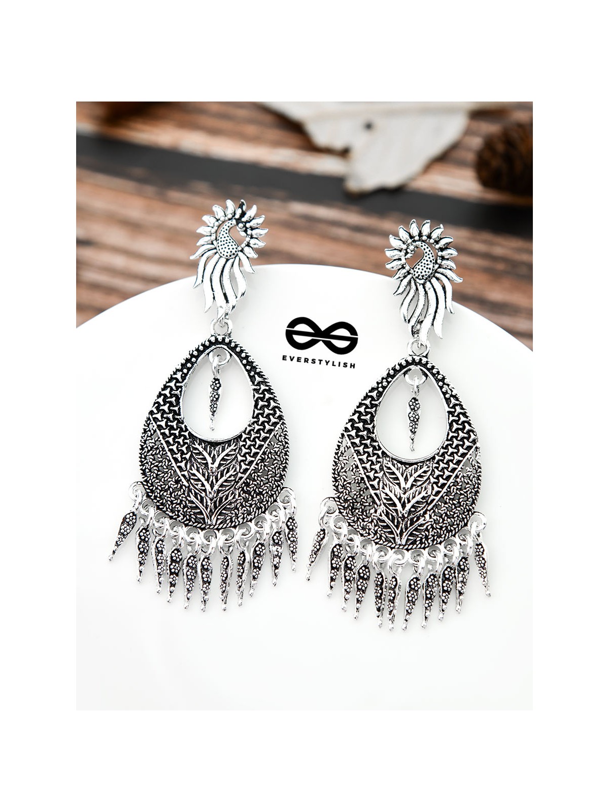 The Intricate Artwork Danglers - The Oxidised Boho Collection
