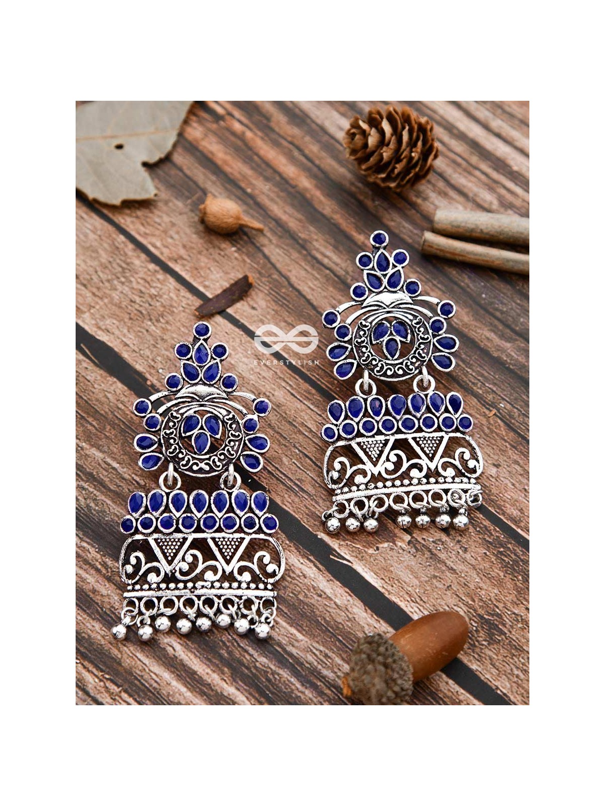 A Royal Delight - Sapphire Blue - The Embellished Oxidised Collection