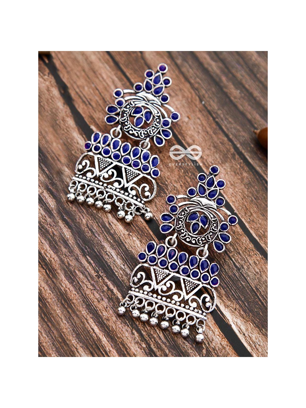 A Royal Delight - Sapphire Blue - The Embellished Oxidised Collection