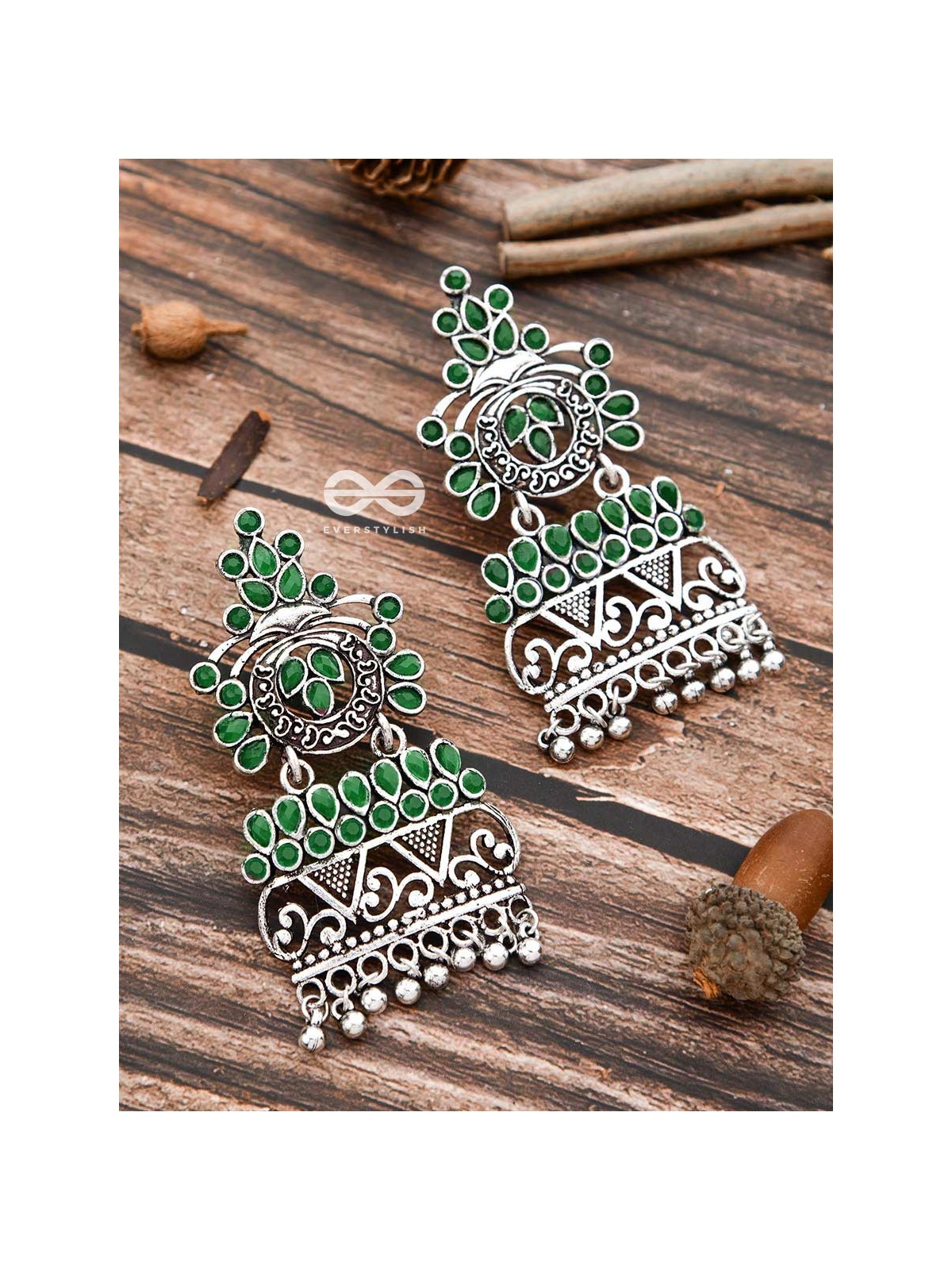 A Royal Delight - Emerald Green - The Embellished Oxidised Collection