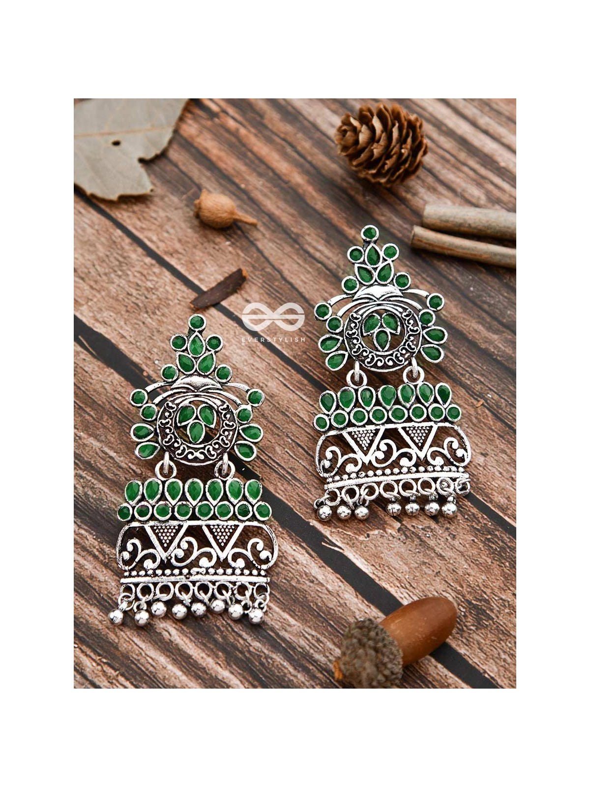 A Royal Delight - Emerald Green - The Embellished Oxidised Collection