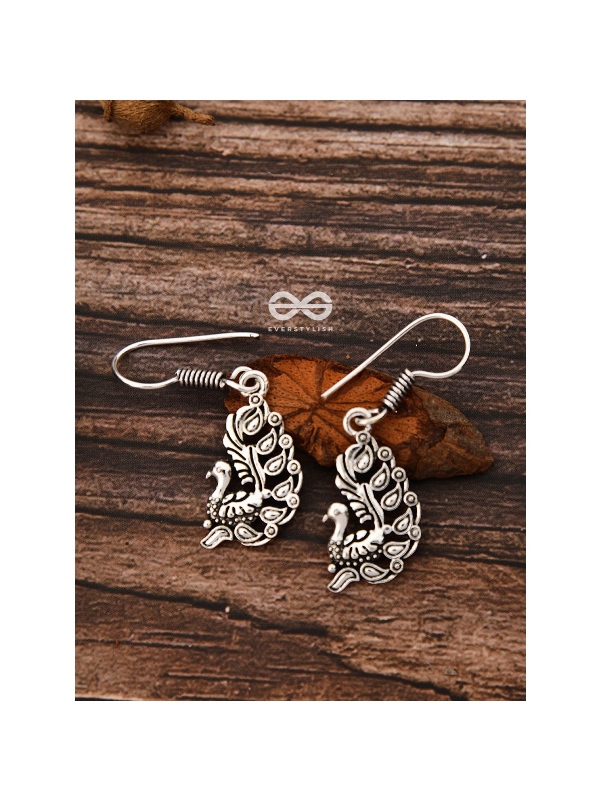 The Cute Little Peacock Hooks - Tiny Trinket Earrings