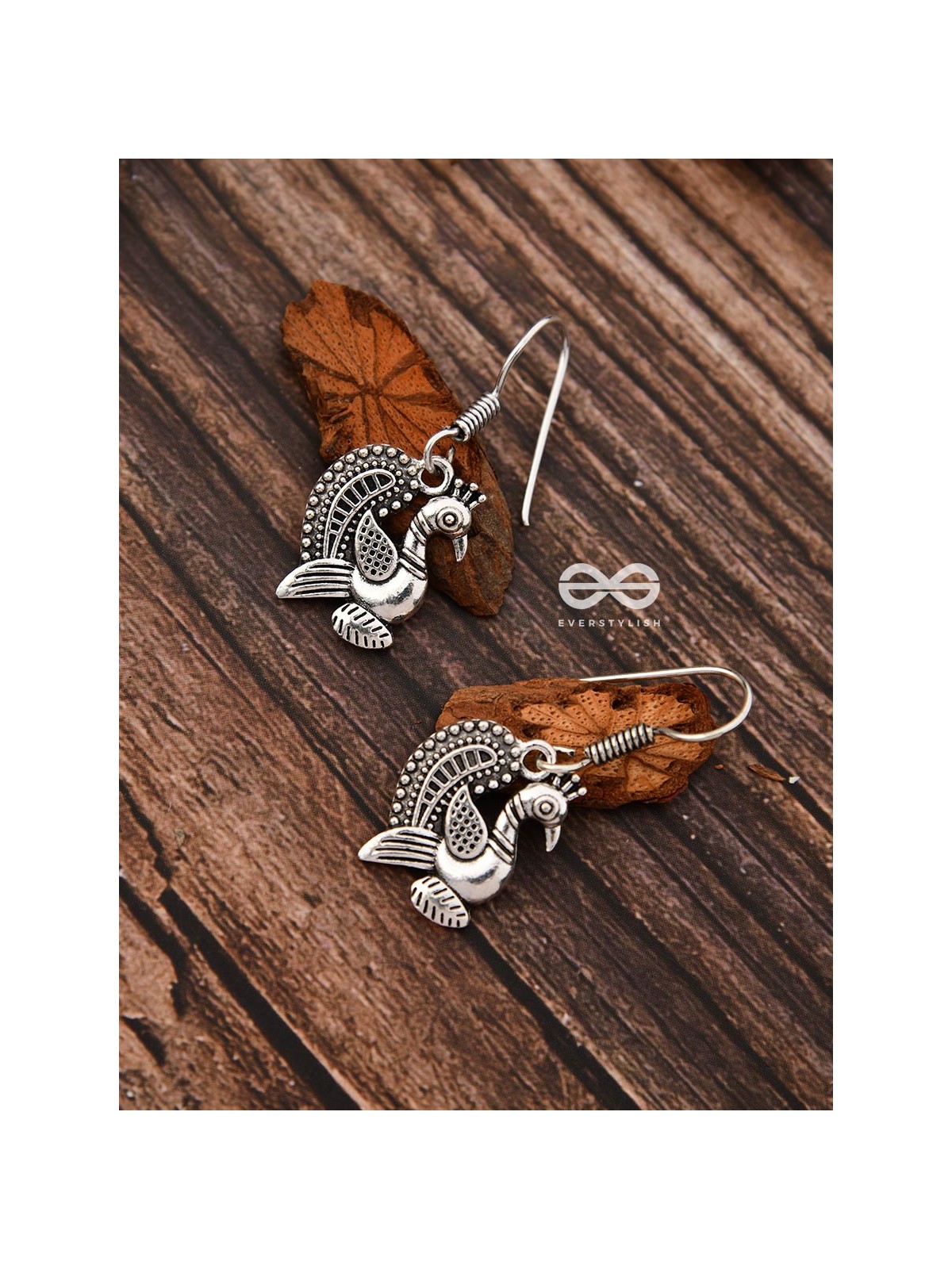 The Cute Vintage Peacock Hooks - Tiny Trinket Earrings