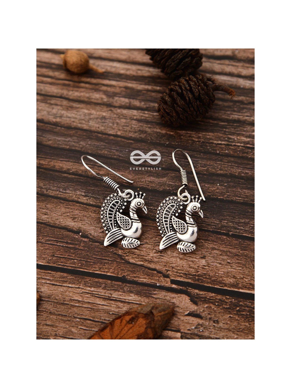 The Cute Vintage Peacock Hooks - Tiny Trinket Earrings