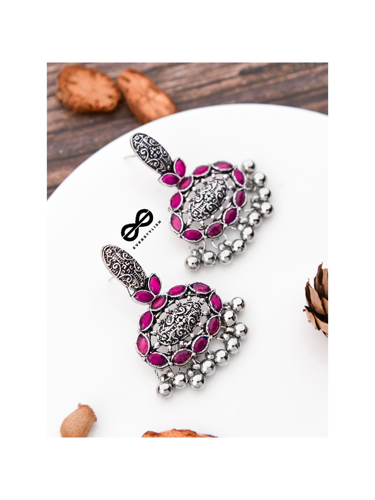 The Intricate Artistry (Hot Pink) - The Embellished Oxidised Collection