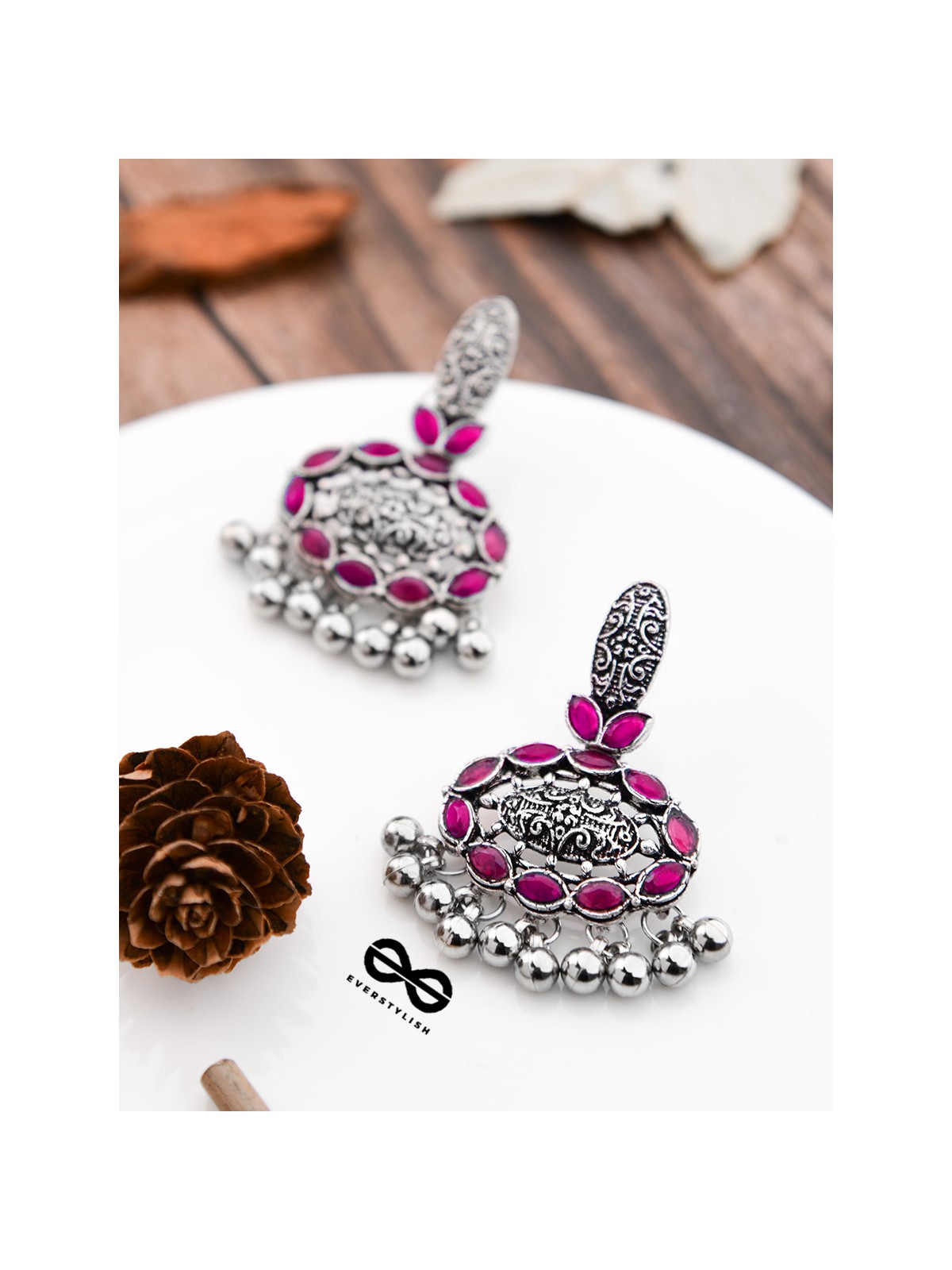 The Intricate Artistry (Hot Pink) - The Embellished Oxidised Collection