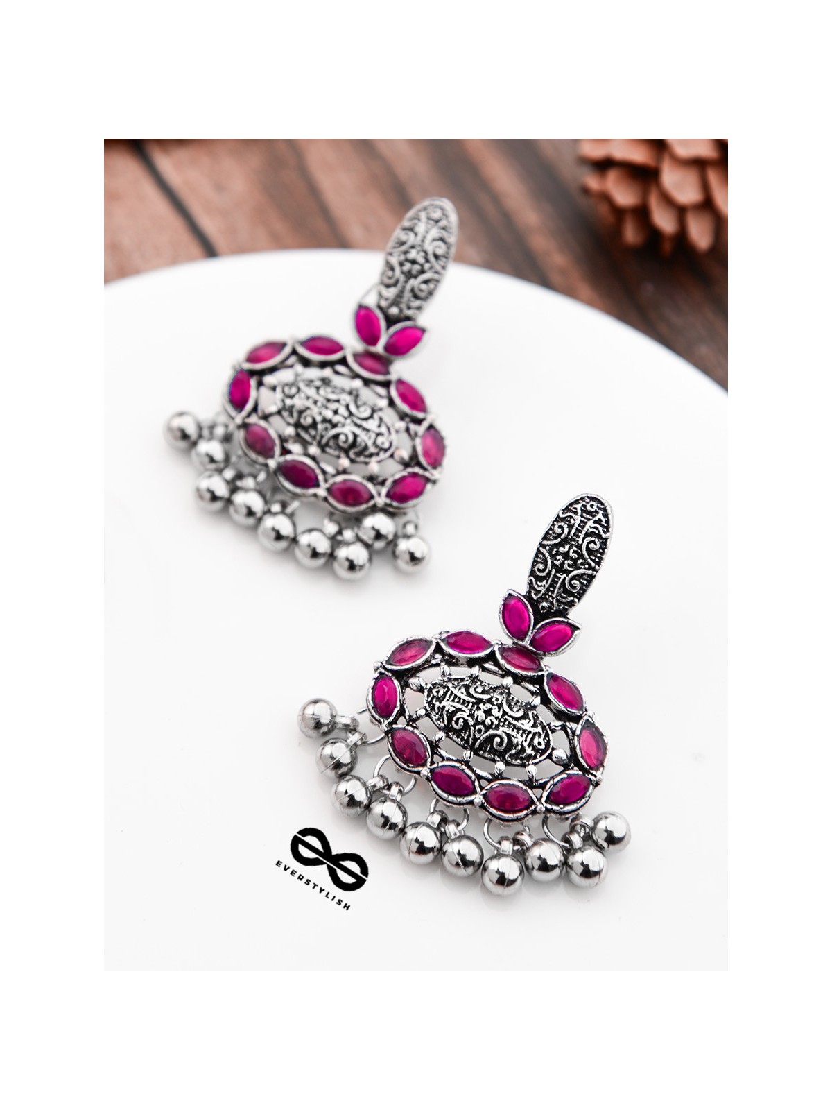 The Intricate Artistry (Hot Pink) - The Embellished Oxidised Collection