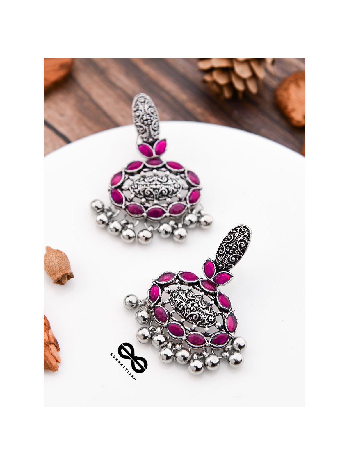 The Intricate Artistry (Hot Pink) - The Embellished Oxidised Collection