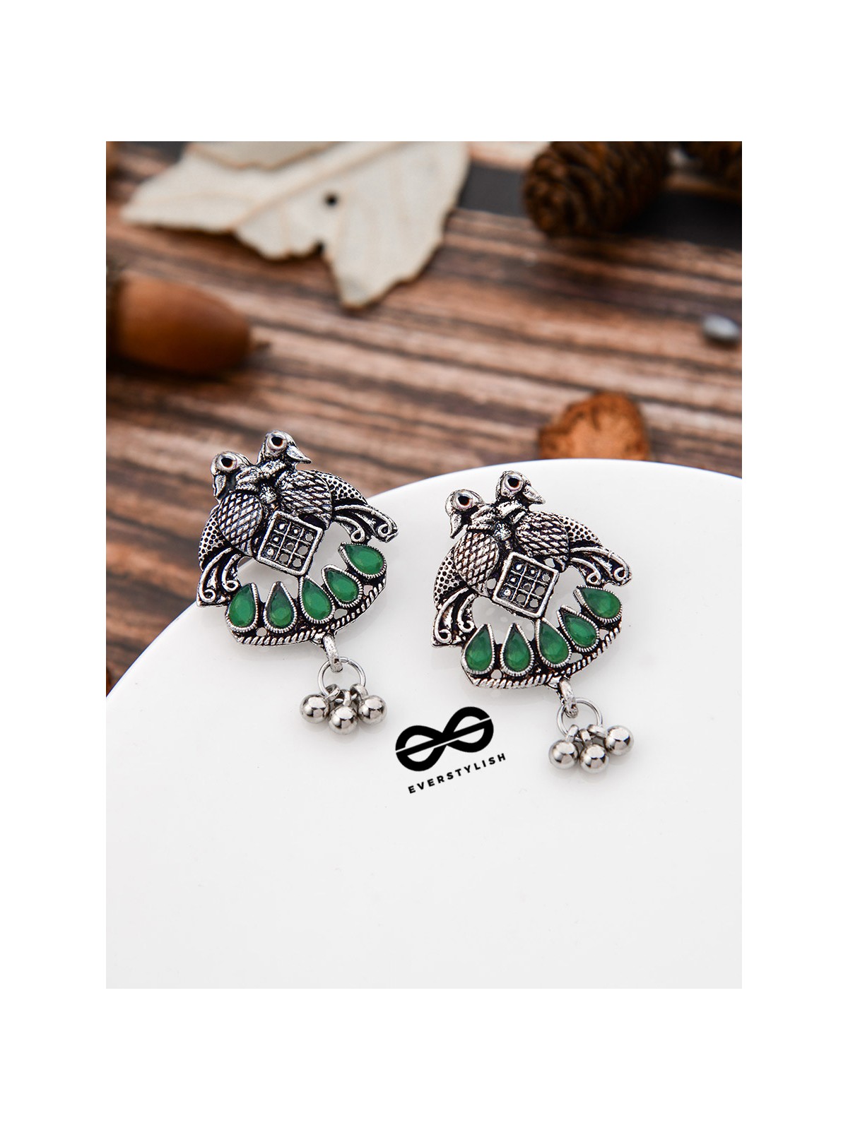 A Vintage Artwork - Emerald Green - The Embellished Oxidised Collection