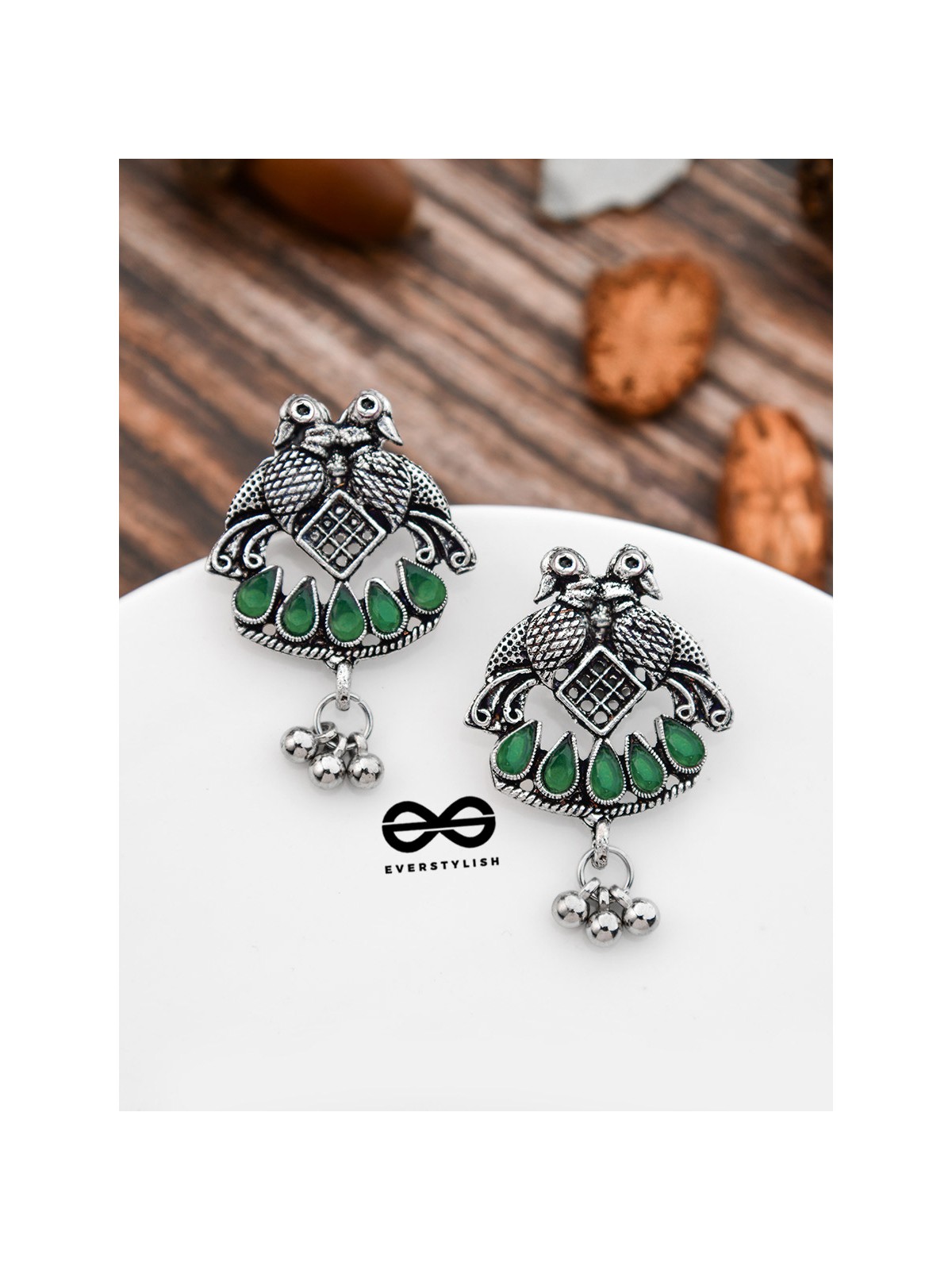 A Vintage Artwork - Emerald Green - The Embellished Oxidised Collection