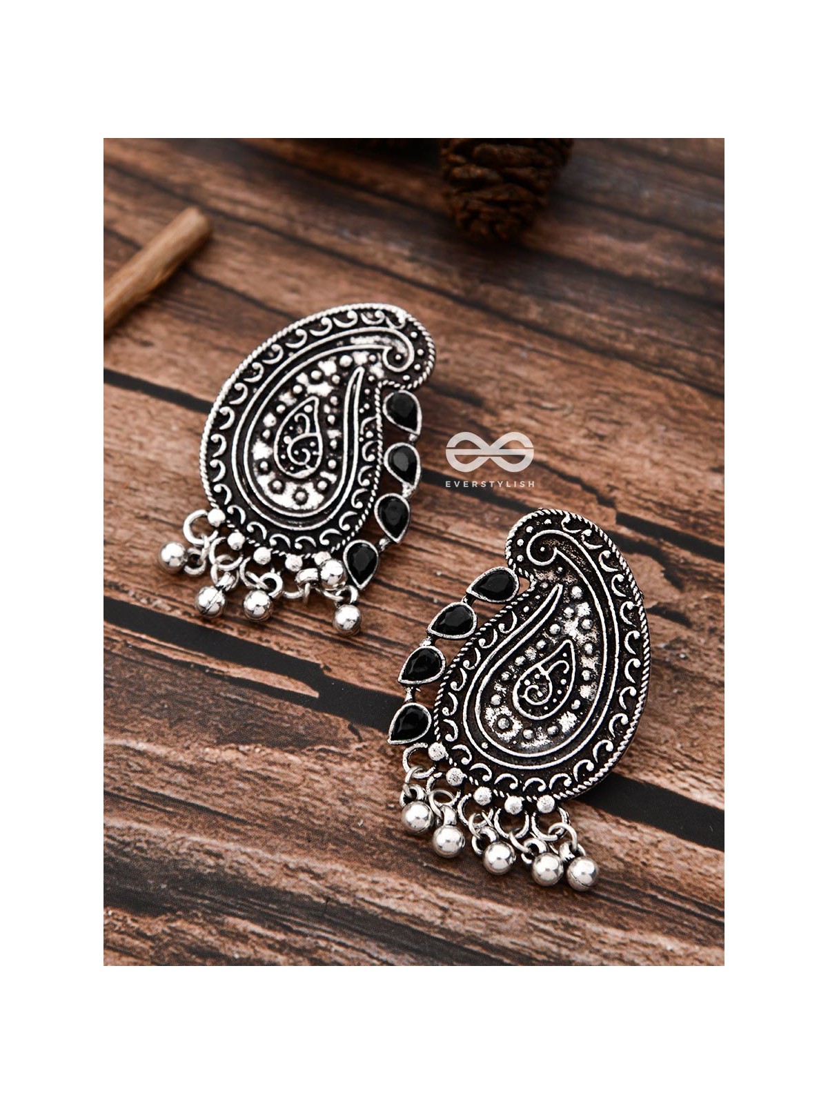 The Vintage Motifs - Onyx Black - The Embellished Oxidised Collection