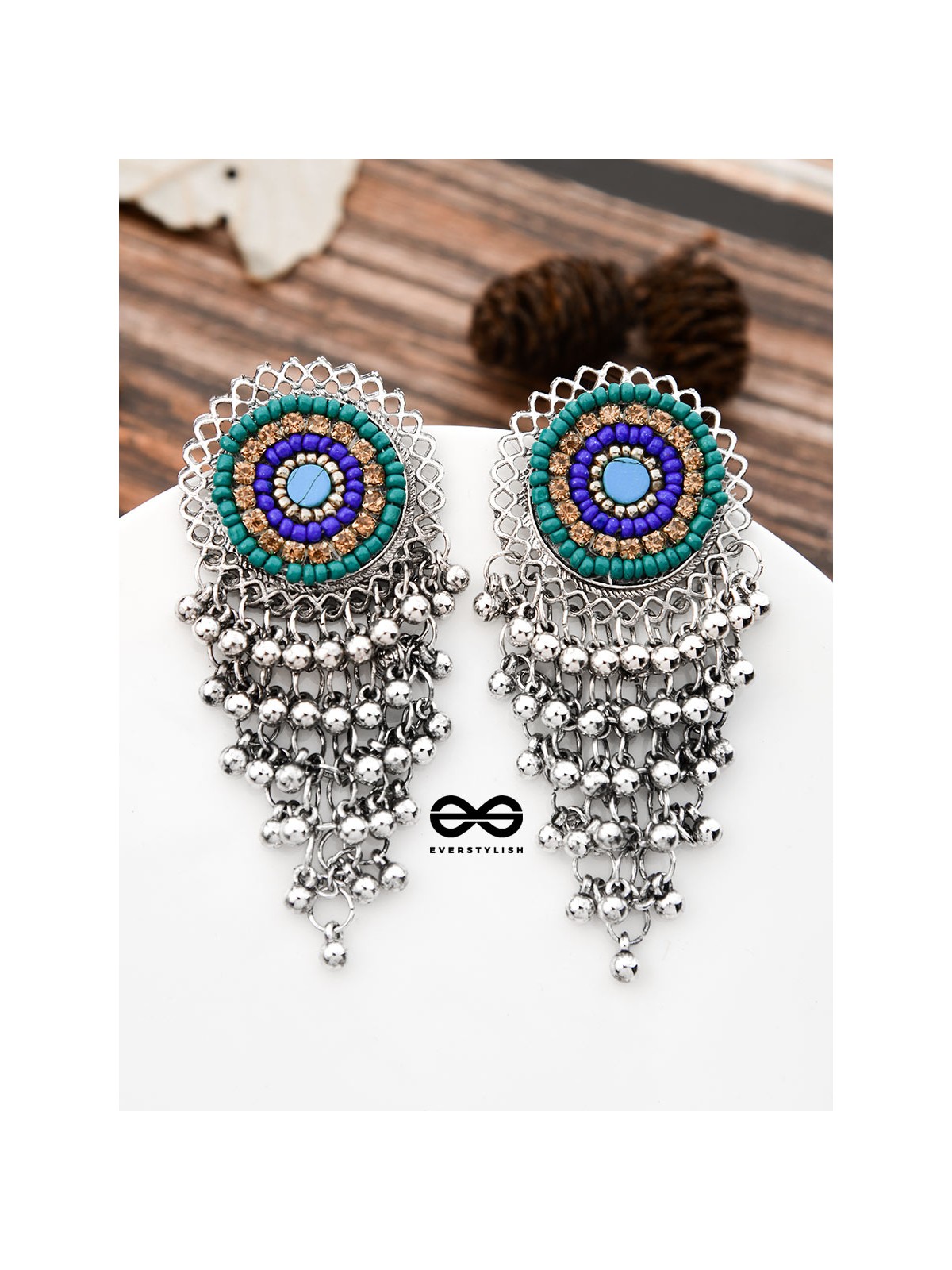 The Beaded Intricate Mesh - The Oxidised Boho Collection