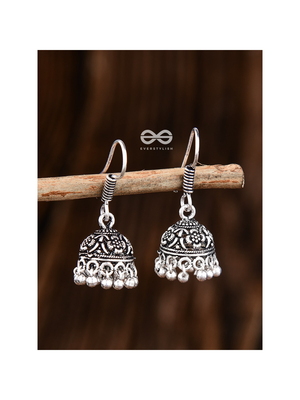 The Cute Little Intricate Floral Jhumkis- Tiny Trinket Earrings