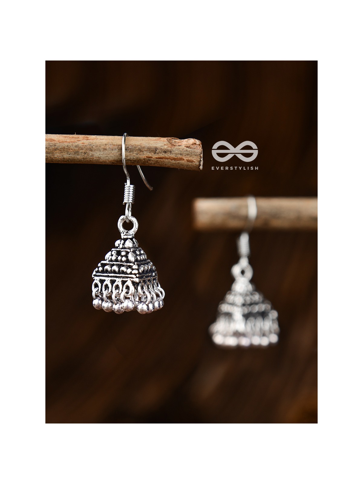 The Cute Little Pyramid Jhumkis- Tiny Trinket Earrings