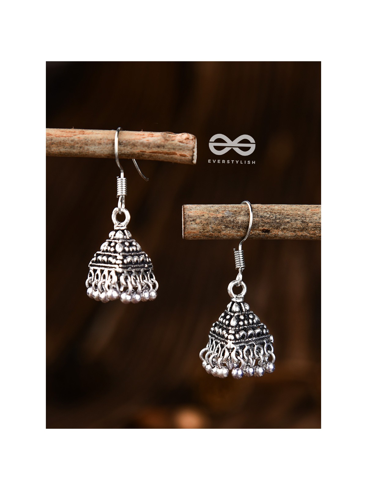 The Cute Little Pyramid Jhumkis- Tiny Trinket Earrings