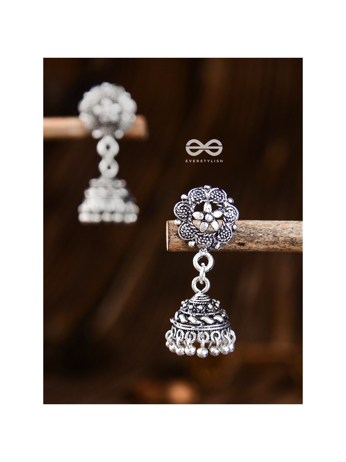 Little Floral Intricate Jhumkis - Tiny Trinket Earrings