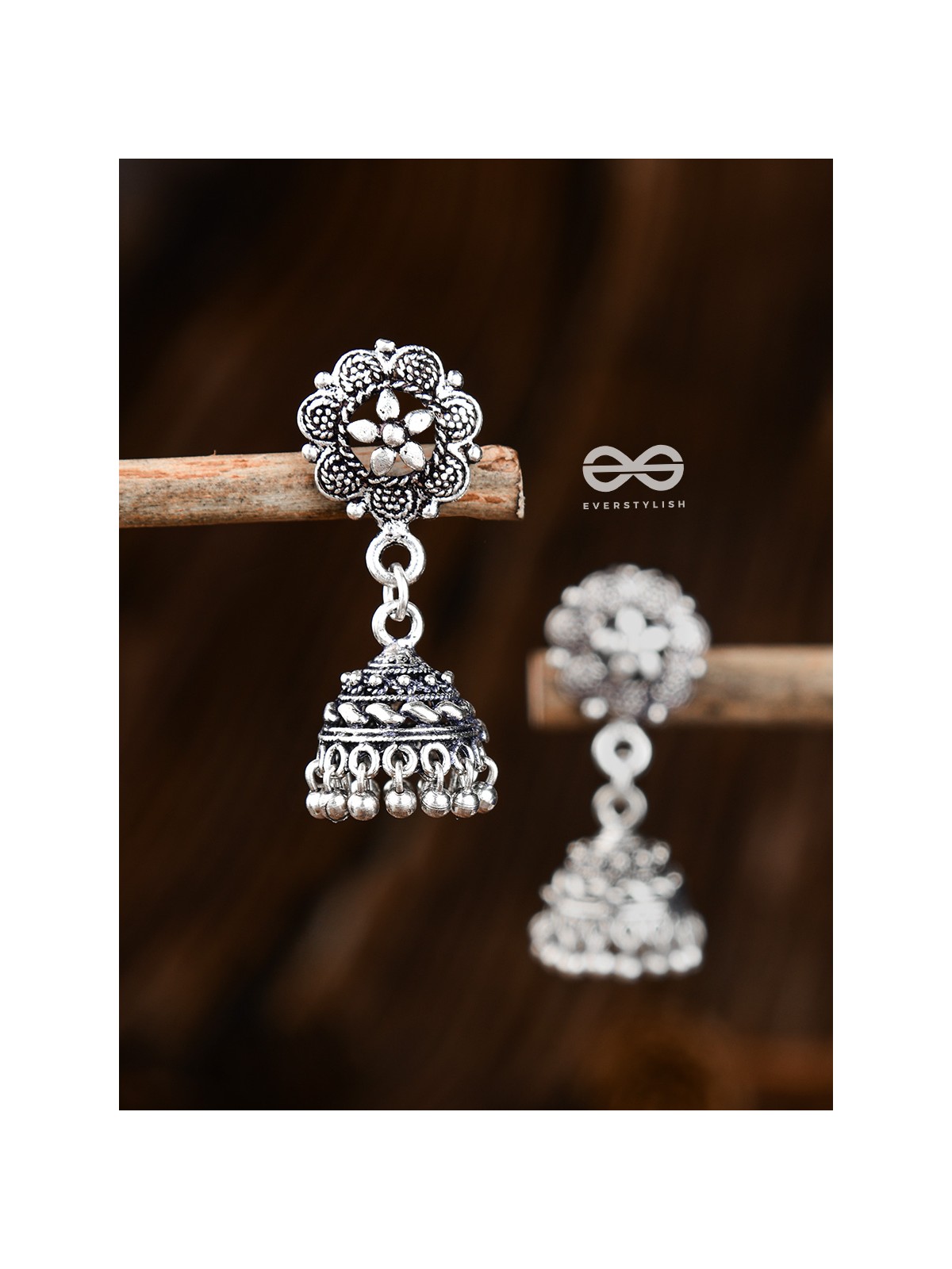 Little Floral Intricate Jhumkis - Tiny Trinket Earrings