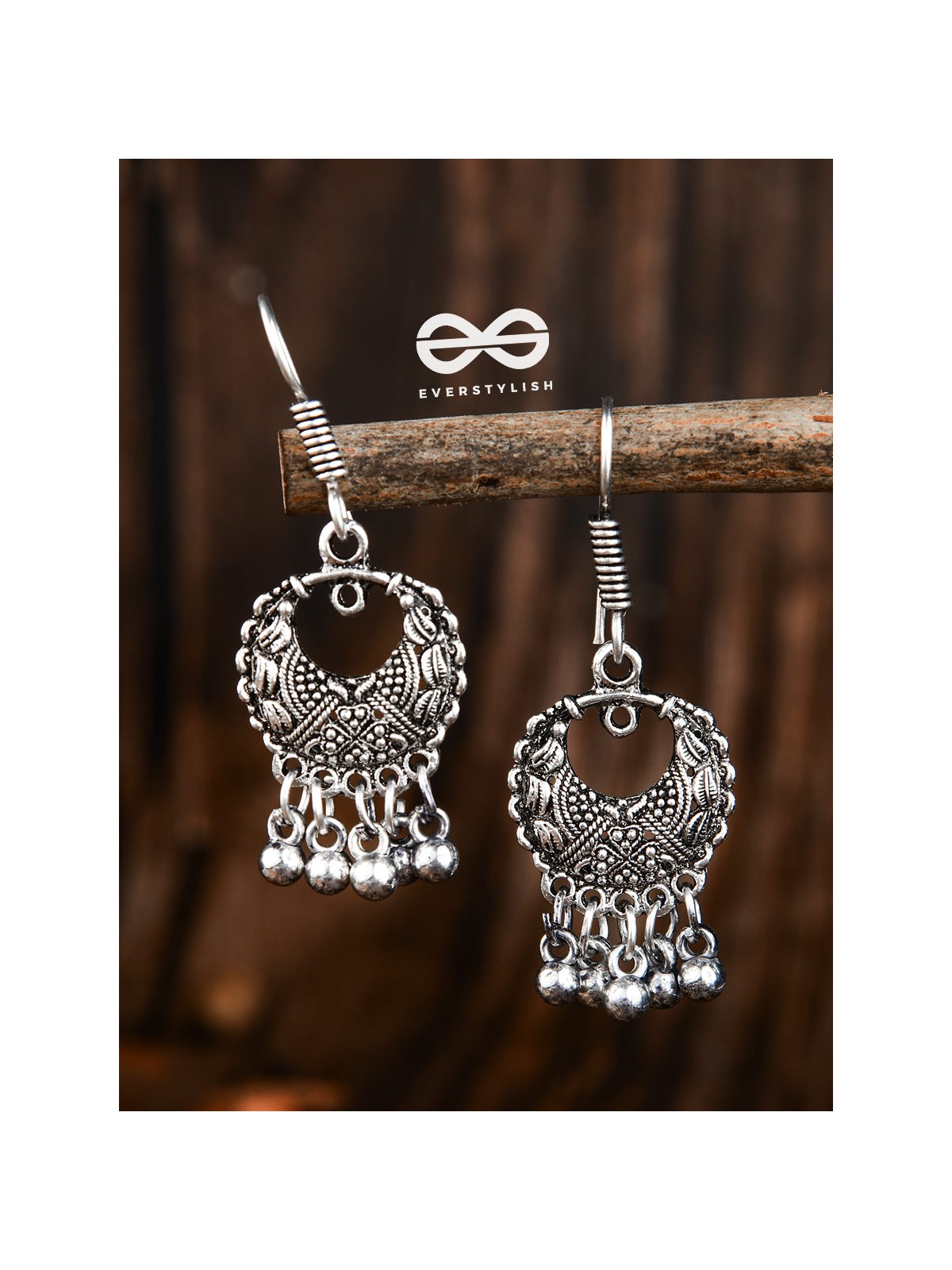 The Little Motifs - Oxidised Dangler Earrings