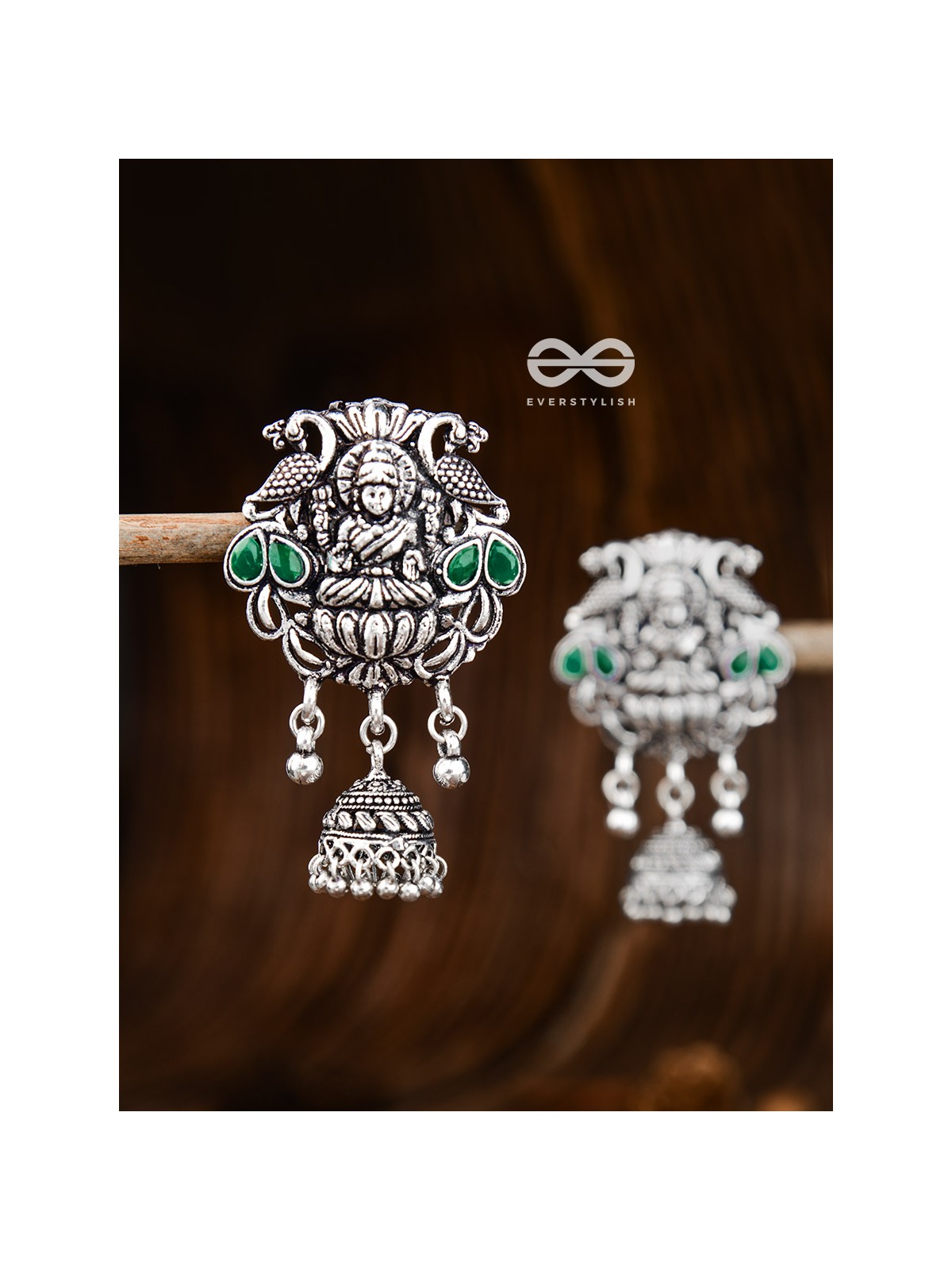 The Divine Goddess (Emerald Green) - Embellished Oxidised Collection