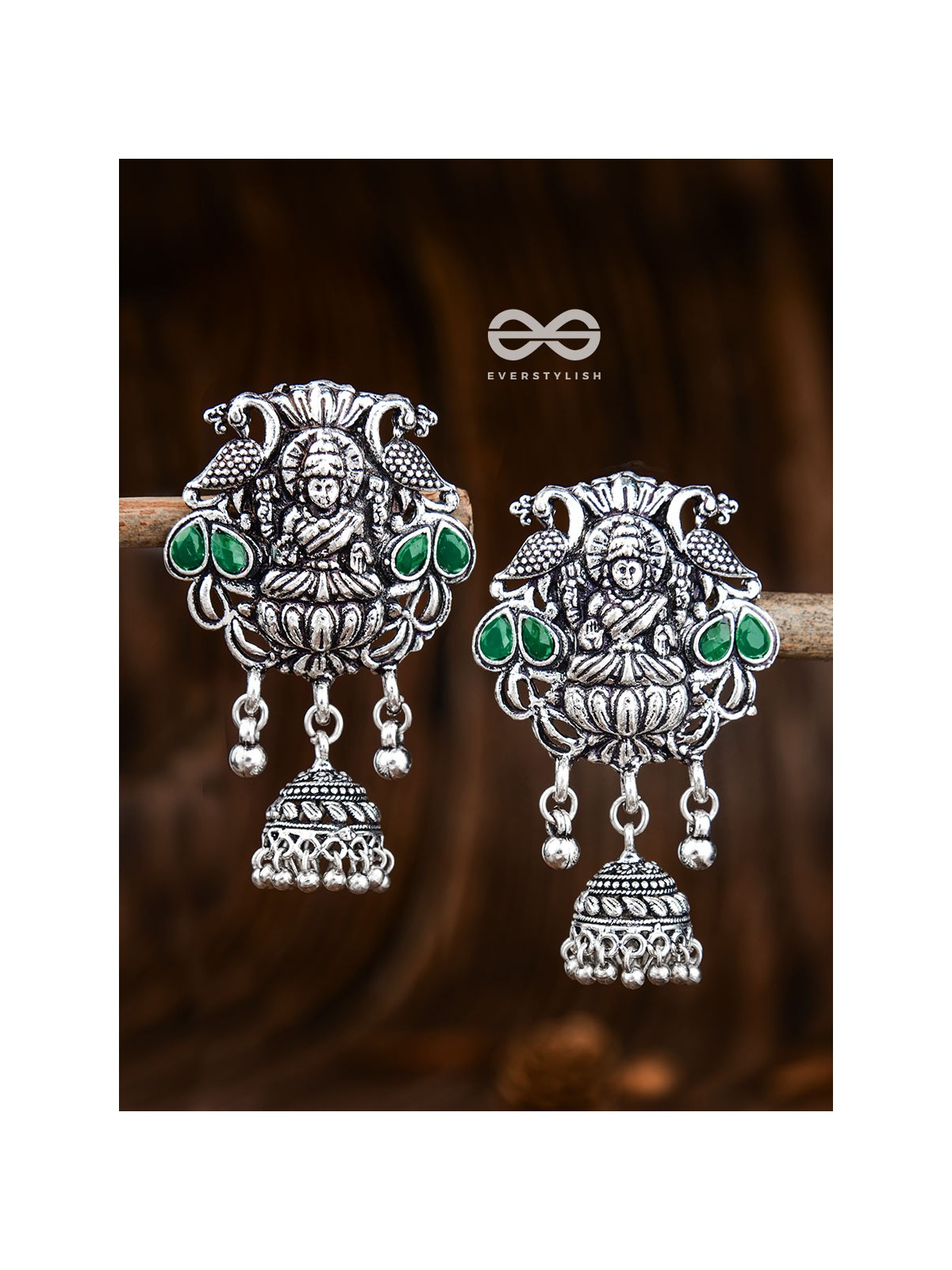 The Divine Goddess (Emerald Green) - Embellished Oxidised Collection