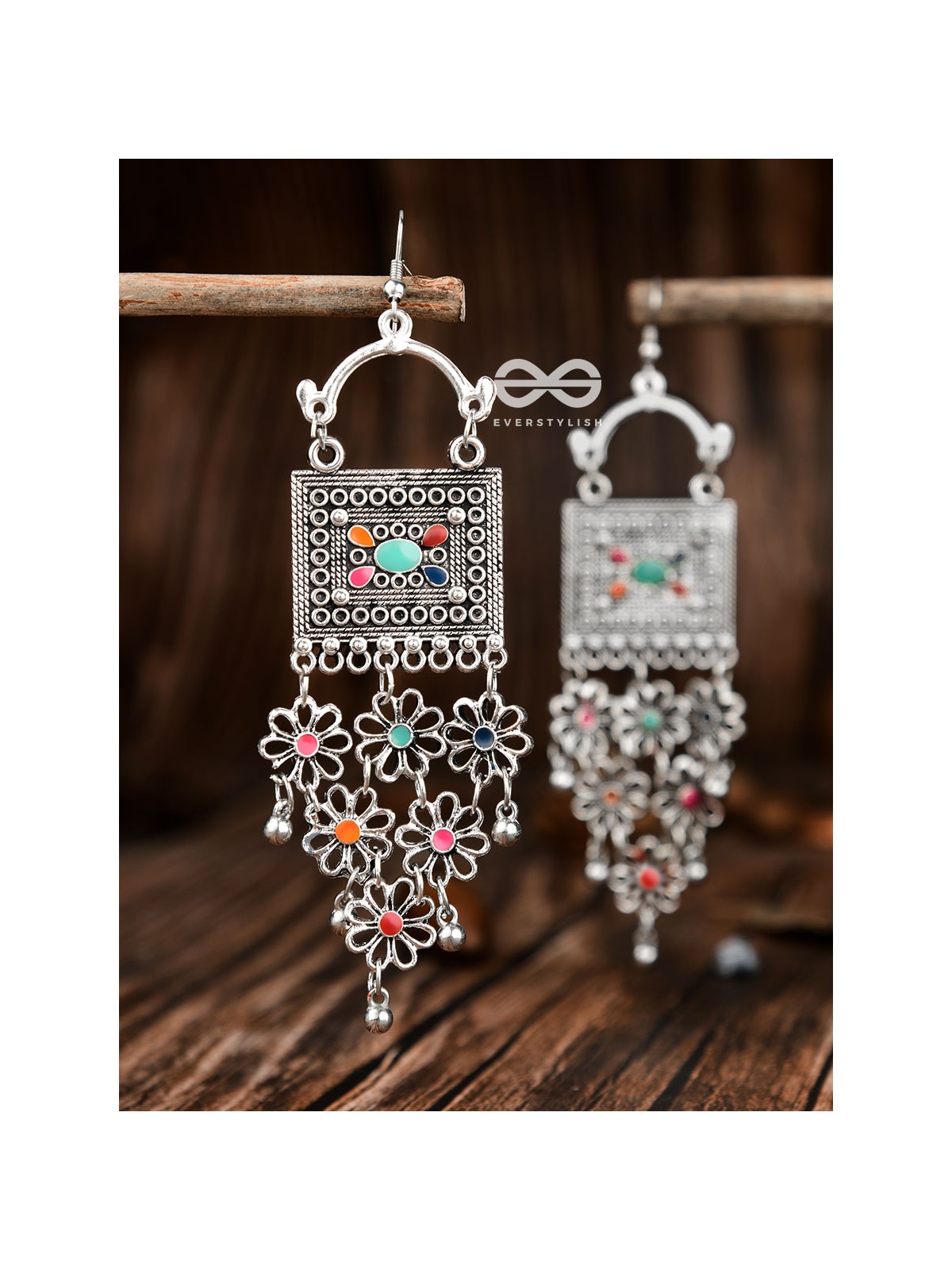 The Embellished Trunk Floral Mesh - The Oxidised Boho Collection