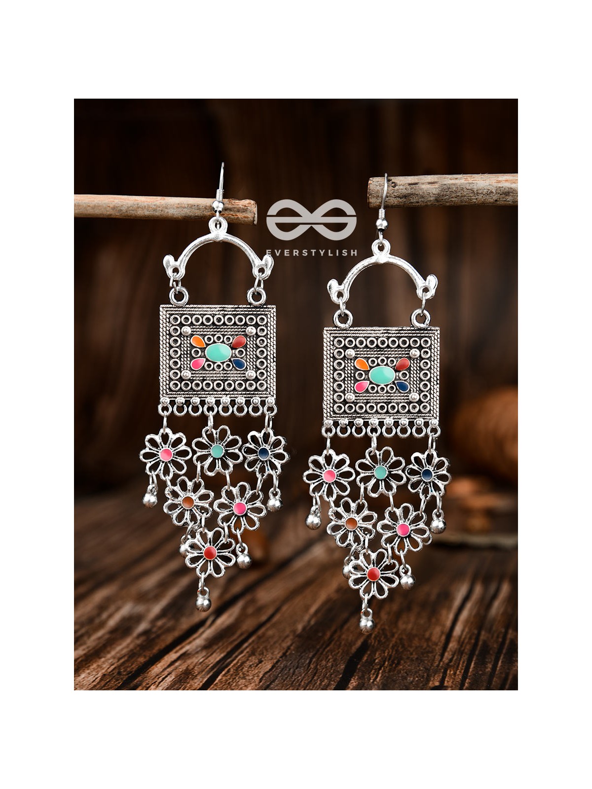 The Embellished Trunk Floral Mesh - The Oxidised Boho Collection