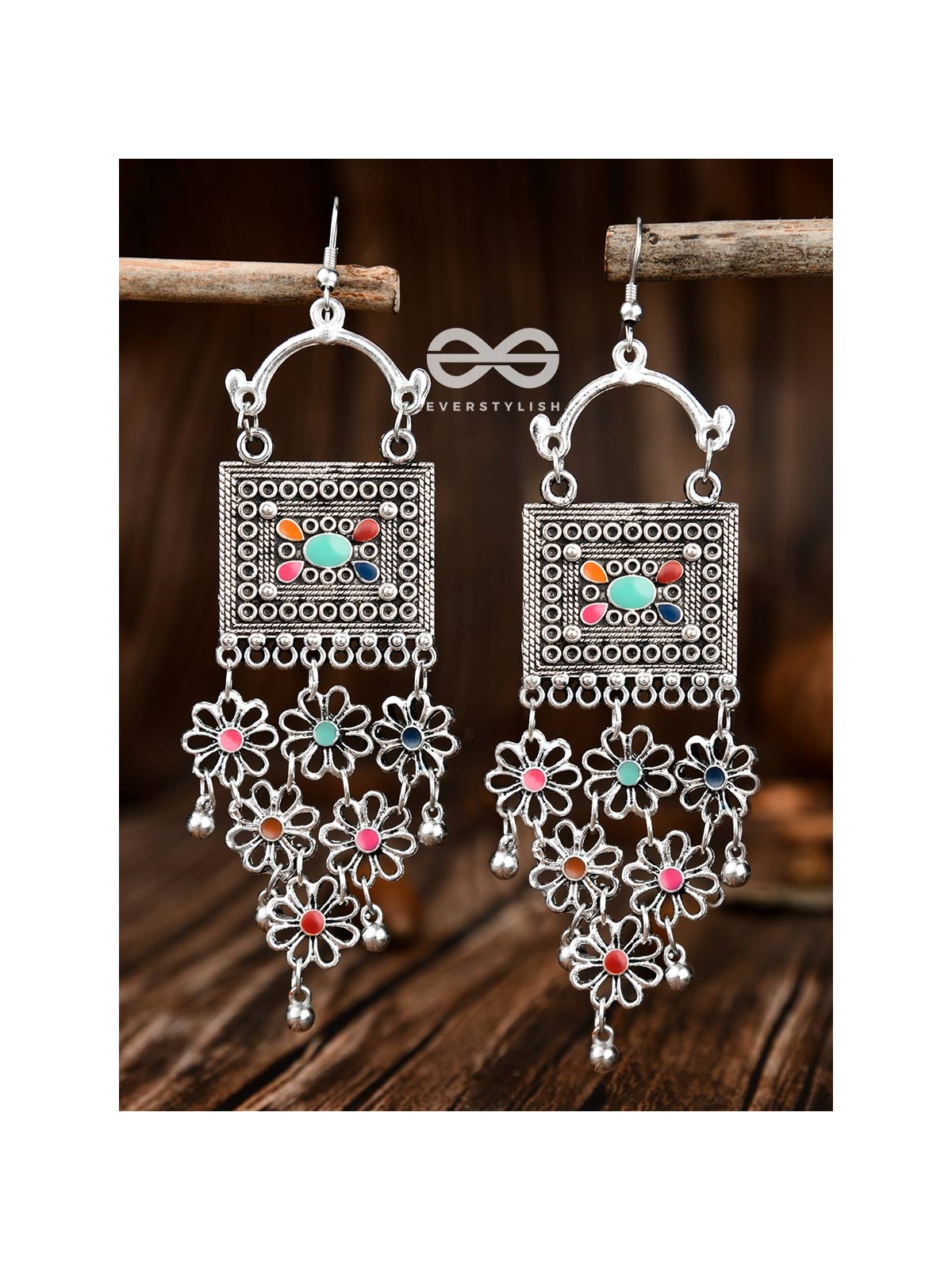 The Embellished Trunk Floral Mesh - The Oxidised Boho Collection