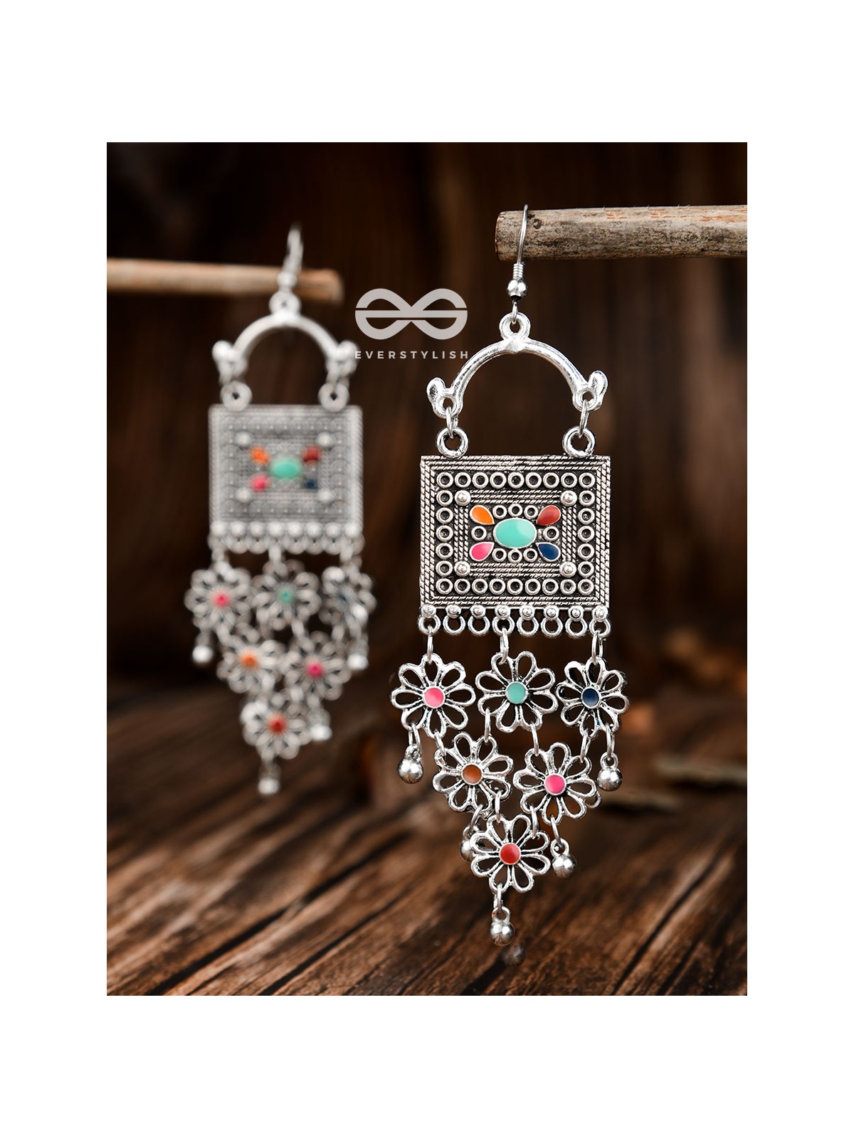 The Embellished Trunk Floral Mesh - The Oxidised Boho Collection