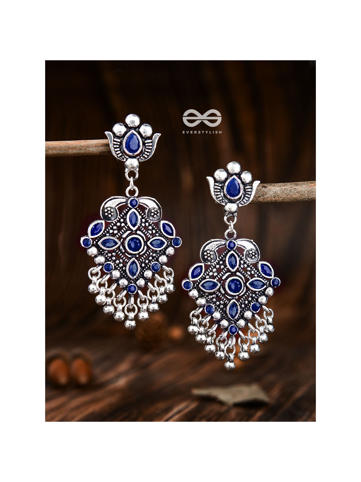 The Geometric Statement Makers (Sapphire Blue) - Embellished Oxidised Collection